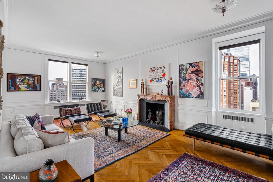 This is an incredible opportunity to own a GORGEOUS THREE BEDROOM, plus Study,2.5 Bath home in THE BARCLAY
CONDOMINIUM on RITTENHOUSE
SQUARE!

This sun-filled home features huge new windows, 10ft high ceilings, and beautiful original parquet and herringbone hardwood floors throughout.

Enjoy 2,675 square feet of expansive living space and sweeping views to the West, East and North. When you enter the home there is a large central gallery space.

The SUPER SPACIOUS LIVING ROOM overlooks Rittenhouse Square and the skyline.

The CUSTOM KITCHEN is equipped with Sub-Zero Refrigerators, a 6 Burner plus grill Viking Stove with 2 ovens and Bosch dishwashers and 3 sinks. There is a Butler’s Pantry for entertaining in the stunning DINING ROOM, where you can seat 12-24 people.

The EXTRAORDINARY PRIMARY SUITE boasts his and her closets with a gorgeous MARBLE bathroom and a large glass-enclosed shower.

The bedrooms include exquisitely detailed stone and marble bathrooms. With no detail spared, this stunning residence is adorned with premium finishes throughout. Located in the heart of Rittenhouse Square, the Barclay Condominium offers its owners the convenience of a private fitness center, exceptional concierge and doormen, and a chauffeur-driven Mercedes-Benz S-Class.

The seller will cover the cost of two years off-site parking.

Building Amenities:
Doormen
Concierges
Security
Chauffeur-driven mercedes
Management on-site
Fitness room