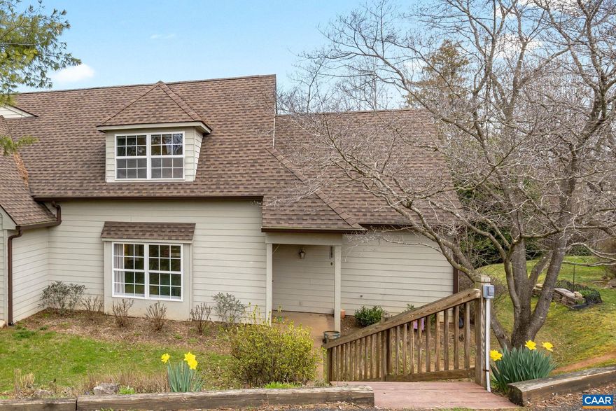 The Highlands. Great location convenient to all things Crozet has to offer. Great yard space with privacy behind. Open main level floor plan with owner's suite and walk in closet. Laundry on main level. Kitchen with island and breakfast nook. Family room with wall to wall bookshelves. Three additional bedrooms and full bath on the 2nd level. Rear deck overlooking the back yard. Exterior storage shed. Backs to community open space.,Formica Counter,Oak Cabinets,Fireplace in Family Room