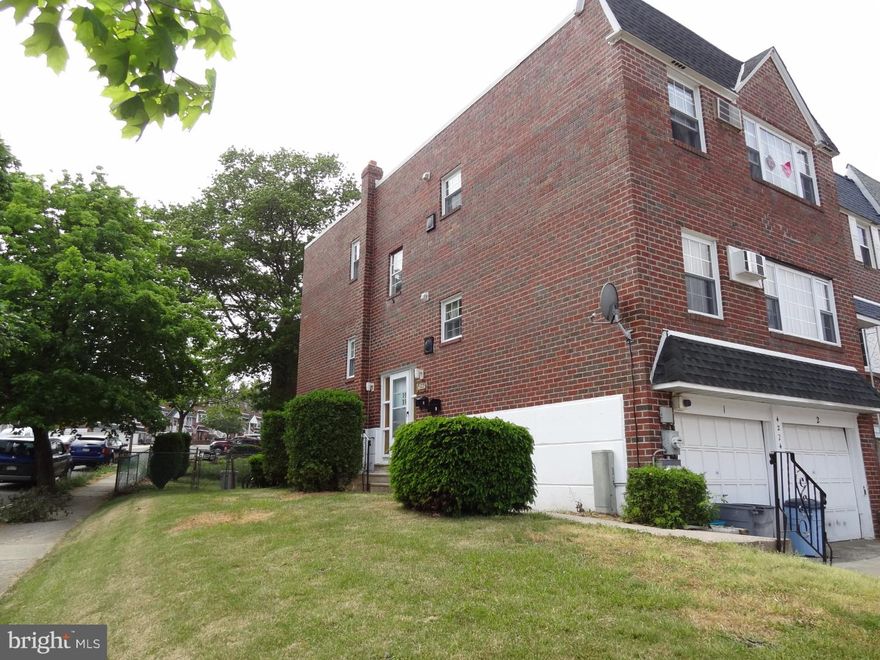 Excellent corner duplex in a quiet culd-a-sac with 2 car garage and driveway.  Very clean and well maintained property.  Each unit is a 2 bedroom 1 bath with eat in kitchen/dining area. Each unit has their own laundry on the first floor. Very large fenced in backyard as well as a side yard. Both units have a ton of natural light with windows on all three sides. Property has a wide open 2 car garage with additional storage space on the first floor and a car car driveway.