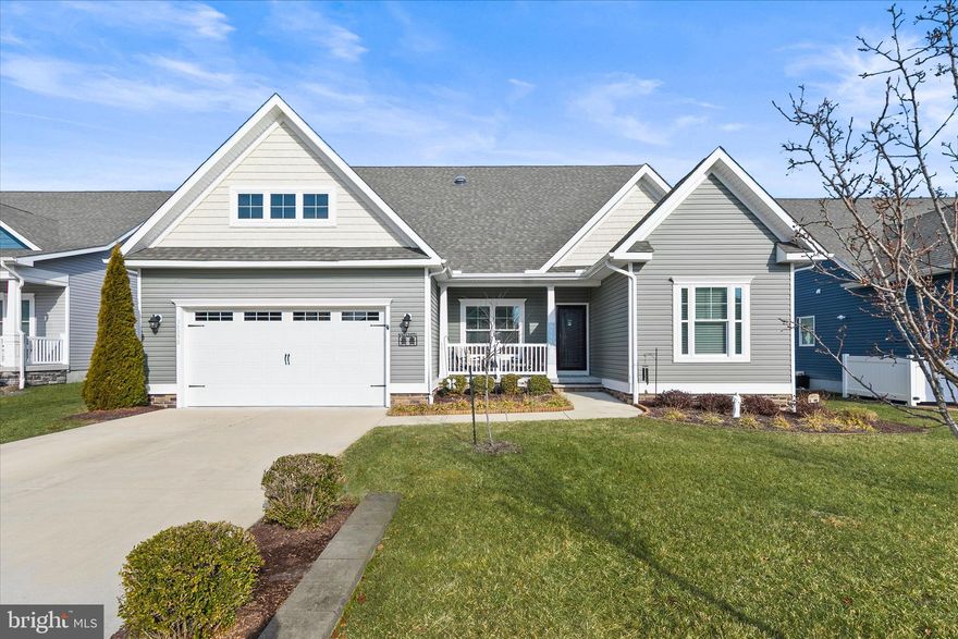 Welcome to this beautifully upgraded one-story Whatley floorplan by Insight Homes, ideally positioned pond front in a sought-after coastal community just minutes from the beach. Known for their superior energy efficiency and high-performance construction, Insight Homes deliver comfort, durability, and long-term savings — and this home is no exception.

This 3-bedroom, 2-bath residence offers thoughtfully designed single-level living with floorplan extensions that enhance both space and functionality. Luxury vinyl plank flooring flows throughout the main living areas, creating a seamless and low-maintenance coastal aesthetic. The spacious kitchen is the heart of the home, featuring granite countertops, stainless steel appliances, abundant cabinetry, and an open layout ideal for entertaining. Natural light pours in, highlighted by a solar tube skylight that brightens the kitchen beautifully.

The inviting living room is anchored by a cozy gas fireplace and overlooks tranquil pond views, offering a peaceful backdrop for everyday living. A versatile flex room provides additional space that can easily function as a home office, den, or formal dining room to suit your lifestyle needs.

The oversized primary suite is a private retreat, complete with a luxurious en-suite bath featuring an extra-large walk-in shower with frameless glass doors. Two additional guest bedrooms provide comfortable accommodations for family and visitors.

Designed with efficiency and convenience in mind, this home includes a whole-house water filtration system, irrigation system with dedicated filter, encapsulated crawlspace, floored attic for added storage, and central vacuum system. Insight’s energy-efficient construction enhances indoor comfort year-round while helping reduce utility costs.

Enjoy resort-style amenities including a community pool, clubhouse, and fitness center, all within close proximity to Delaware beaches, championship golf courses, shopping, dining, and coastal attractions.

This pond front Insight Whatley offers the perfect blend of energy efficiency, upgraded features, and coastal lifestyle living — an exceptional opportunity near the beach.