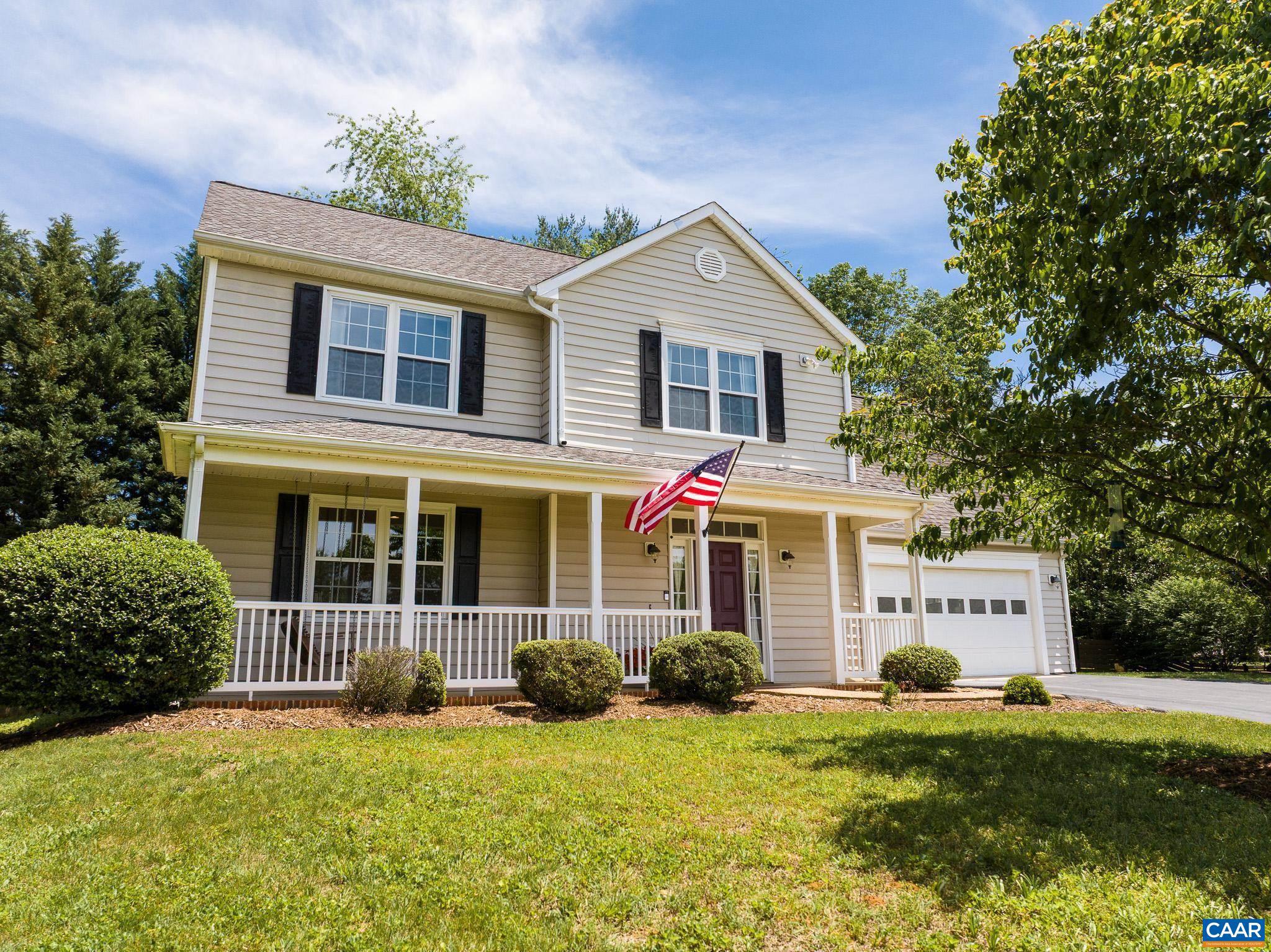 Updated Cory Farm home on .39 acre lot at the end of a quiet cul de sac in desirable Western Albemarle. Large eat-in kitchen with plenty of cabinets. Dining room flows seamlessly to family room for open, flexible living space.�Improvements include beautiful granite countertops, SS appliances, all new windows, and fresh paint. Plenty of storage with 528 SF garage and pull-down attic.�Great lot with private fenced rear and side yard, large patio, shed, and mature landscaping. Enjoy the charm and beauty of Crozet while living 10 miles from UVA, 12 miles from the Historic Downtown Mall and steps from Harris Teeter and shops. Beautiful common area with trails and creek. Seller offering 5K carpet credit with acceptable offer.,Granite Counter,Oak Cabinets,Fireplace in Family Room