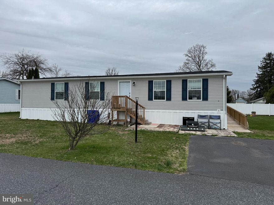 IMMACULATE 2022 MOBILE HOME WITH MODERN COMFORTS AND ACCESSIBILITY! Step into this exceptionally clean and meticulously maintained 3-bedroom, 2-bathroom home that offers the perfect blend of comfort, functionality, and style. Built in 2022, this nearly-new home features a spacious living room, a bright dining area, and a beautifully designed kitchen complete with a center island—ideal for cooking, gathering, or entertaining. Designed with accessibility in mind, the home boasts wide hallways and a wheelchair ramp for easy mobility throughout the space. You’ll also love the added convenience of a 9x9 utility shed, perfect for extra storage. From the modern finishes to the thoughtful layout, this home is move-in ready and shines with pride of ownership. Don't miss your chance to own a low-maintenance, like-new home that checks all the boxes! Just miles from historic Gettysburg, PA! This property will be offered at auction on Wednesday May 14, 2025 @ 3:00pm. The List price in no way represents a minimum, starting, or acceptable bid.