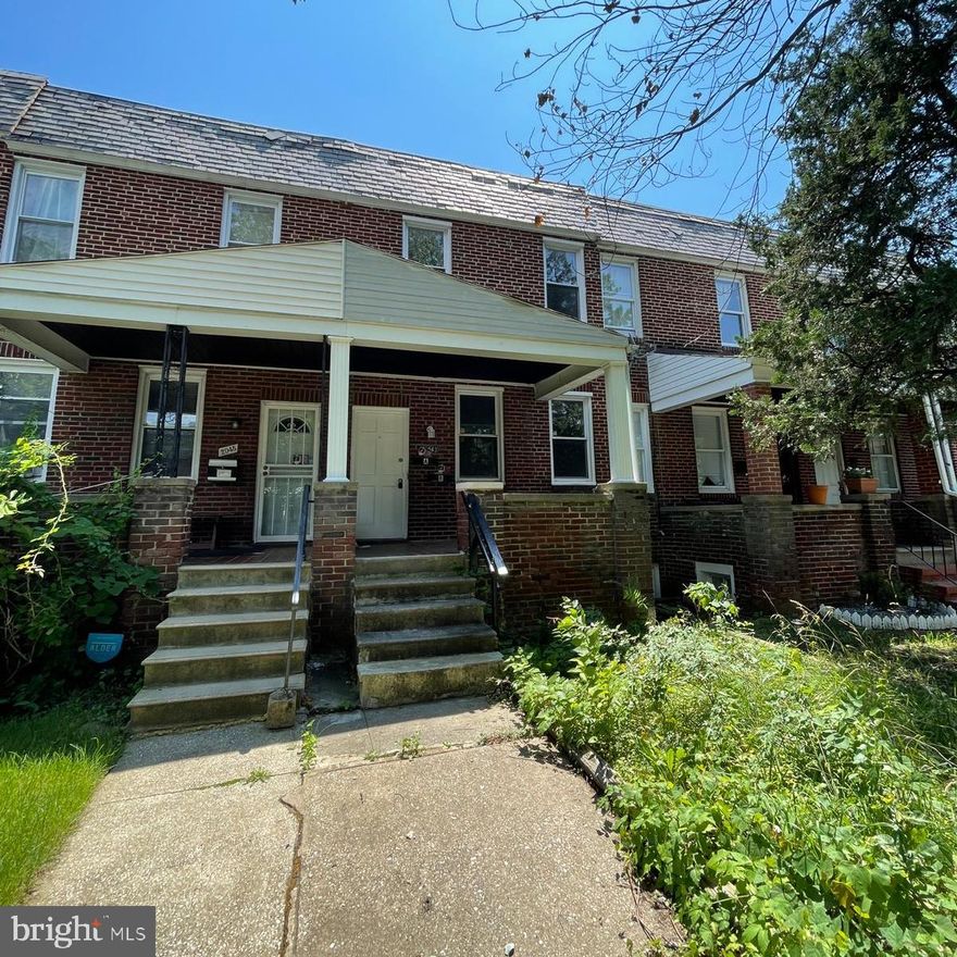Great opportunity for investors to move in buyers looking in 21216-3125 in the Mondawmin neighborhood, Eastern Baltimore. This amazing Duplex comes with an open porch for one unit that consists of 2-bed 1-bath. Unit 2 of 1-bed 1-bath. Both units have a living room, kitchen with storage, driveway and are available for showings. Rental prices for renovated properties in the area range from $1200-$1400 for each. A recent sale of renovated Single-family home in the area: 2041 Braddish Avenue sold for $204,000. All offers will be presented, $5000 deposit, proof of funds, as-is, buyer responsible for L/I. The Sellers are open to all types of loans and financing. Opportunity is knocking! Book your showing today!