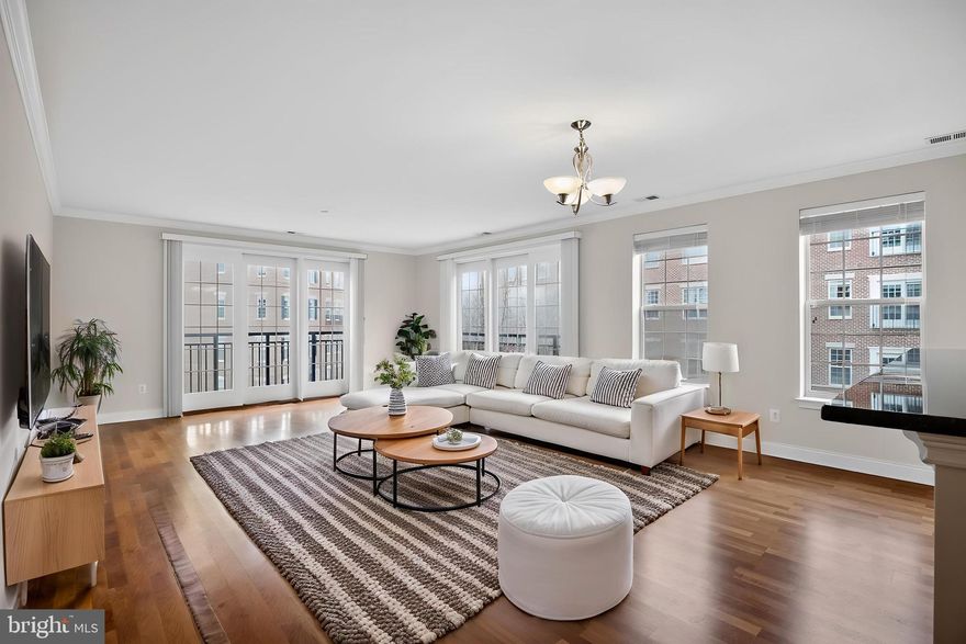 Welcome to 800 Admirals Way #1836. Enjoy city views from this CORNER UNIT located in the prestigious and gated Naval Square community. This spacious 2-bed and 2-bad condo is located in the most desirable building within the community: the Pemberton Manor.  This light-filled unit offers 1,439 SQFT of living space situated on the quiet and peaceful side of the building.  The outdoor pool is located next to the building with the fitness center located on the ground level.  No need to walk to another building to enjoy these amenities!  This beautifully maintained home features newer bamboo hardwood floors, abundant natural light, and an open-concept layout designed for both comfortable living and entertaining.
The kitchen is thoughtfully appointed with granite countertops, stainless steel appliances, peninsula seating, and generous wood cabinetry, creating a functional and inviting space for cooking and gathering. The expansive living and dining area is filled with sunlight and opens to Juliet balconies, enhancing the bright and airy feel of the home.
The primary suite is a peaceful retreat with ample closet space, built-ins,  and a private ensuite bath featuring a soaking tub, double vanity, and separate tiled stall shower. A second spacious bedroom with built-in closets is conveniently located near the second full bathroom, making the layout ideal for guests, roommates, or a home office. Additional features include a hall linen closet and full-size washer and dryer.
The home also includes a deeded indoor garage parking space and a private storage unit, offering both convenience and extra space.
Residents of Naval Square enjoy resort-style amenities including a state-of-the-art fitness center, outdoor pool with sundeck, concierge services, and 24-hour gated security. Set within a beautifully landscaped 20-acre park-like community, Naval Square features walking paths, gardens, picnic areas, and free visitor parking.
Perfectly located just minutes from Rittenhouse Square, Fitler Square, Penn, CHOP, and Drexel, with easy access to the Schuylkill River Trail, South Street Bridge, and Center City dining and shopping, this home offers the best of convenience, comfort, and city living in one of Philadelphia’s most sought-after communities.