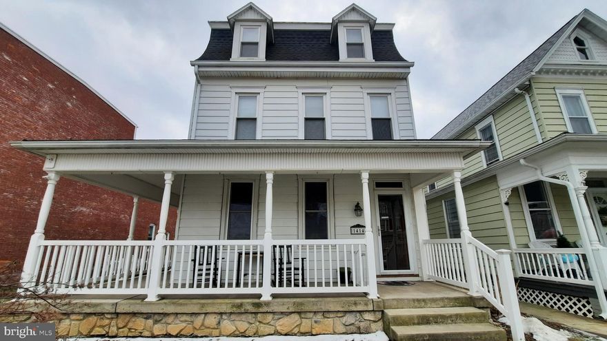 Many possibilities with this property! Detached home converted into 2 units or it can be reverted back to a single family home with in-law quarters.  First level has 2 full bathrooms, 1-2 bedrooms, full kitchen with laundry, access to basement and wrap around porch.  Second level has 1 full & 1 half bathrooms, 3 rooms, full kitchen with laundry, access to attic and balcony. Surveillance system conveys. Large fenced backyard.  Detached garage has 5 bays with storage on the 2nd level. Attached shed can be used for many purposes; storage, gardening, hang out spot, you name it.  Great opportunities exist here.