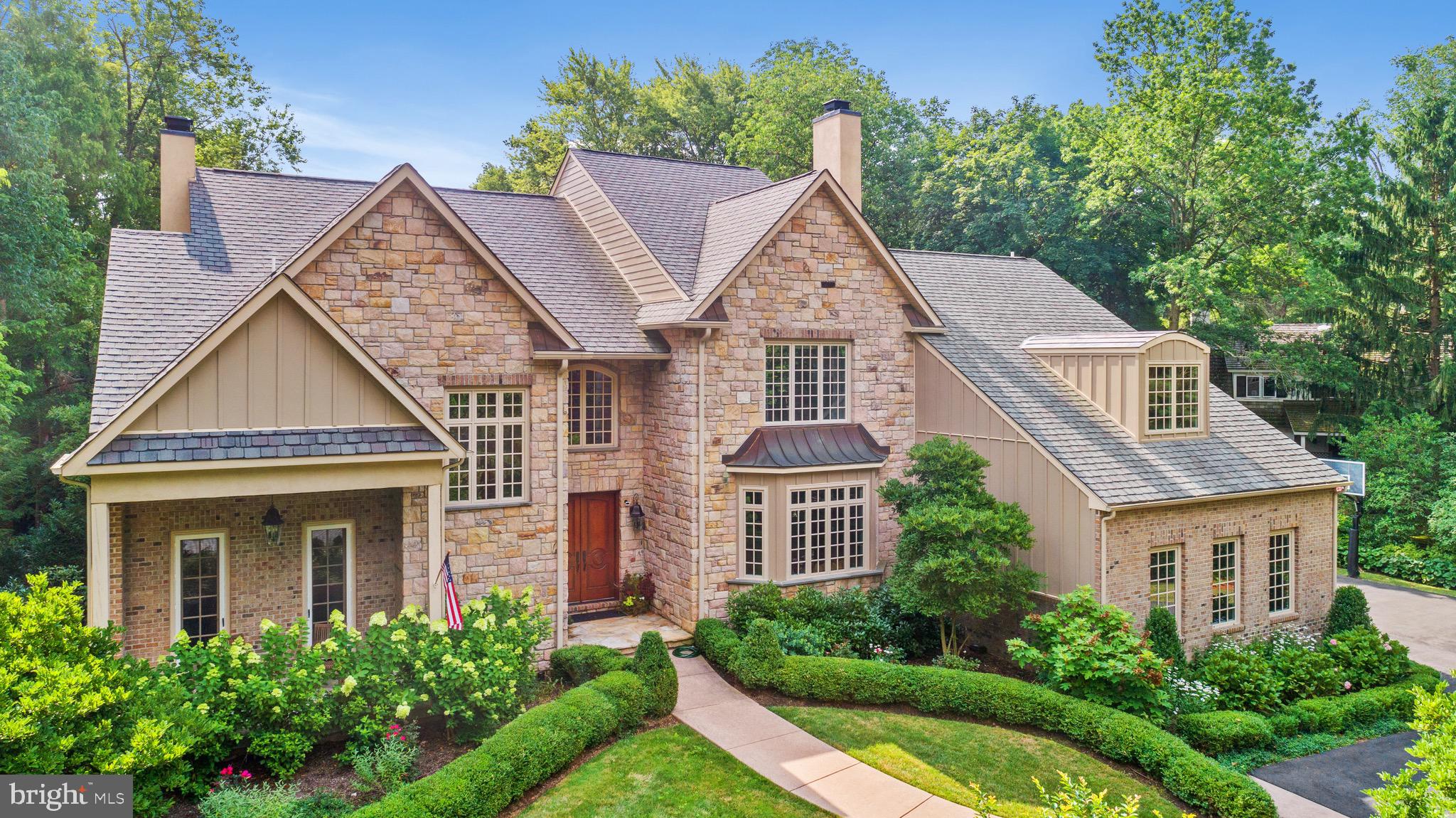 Located in the estate section of Devon, this builder built property offers the highest quality of craftsmanship and design. The fenced in rear yard is 100% flat and features a custom stone swiming pool with attached spa. The custom AV system provides music across the outdoor patio and landscape and throughout the inside for relaxing and entertaining friends and family. Step inside and be amazed! The foyer is soaring with curved stairway and wrought iron railing and several windows all around. The extra high ceilings and doorways enhance the grandeur & luxury of this special property. Beyond the foyer, you will find a large dining room with gas fireplace and custom built in cabinetry. There are double chandeliers and a large bay window. Adjacent, is the butler pantry with wine fridge, ice maker, sink, custom cabinetry and an enormous walk-in pantry. The great room is 30 x 20 and offers three large French sliding doors overlooking the lush landscaped grounds & rear yard and pool. This great room features a stone/brick fireplace hearth with a wall of custom built-ins and moldings. The kitchen is stunning with loads of natural light all day long! The kitchen features top of the line cooking with an 8 burner gas Wolf range, microwave and two Wolf 30 built in L Series ovens along with two Miele dishwashers. The kitchen is 20 x 20 and offers an expansive island, pantry and built in fridges. Over by the breakfast room, you'll find sliding French doors with another access to rear yard. There is a first floor office/study with doors to secluded patio and custom moldings. Upstairs, the owner's suite offers, a vaulted ceiling, his/her closets and luxurious master bath with soaking tub and separate shower. Down the hallway, there are four more bedrooms each with their own En-suite bathroom and walk-in closets with custom cabinetry. To complete the 2nd floor enjoy a gathering/ homework area along with a 2nd floor laundry room and rear staircase. The lower level is full, walk out and finished with daylight windows. This level features a home theater, workout gym, half bath, a lower level pub, game room, powder room along with plenty of storage. Oversized, attached 3 car garage with 3 separate mahogany doors, an electric car plug, an auto- house generator, new James Hardie board/siding, new asphalt driveway, 7 zones high efficiency heating and air systems, two laundry rooms and so much more! An extraordinary property and oasis with walkability to Devon Train, Devon Yards Shopping and Handel's Ice Cream! for a 3D tour - https://my.matterport.com/show/?m=uz5LBVZRdim