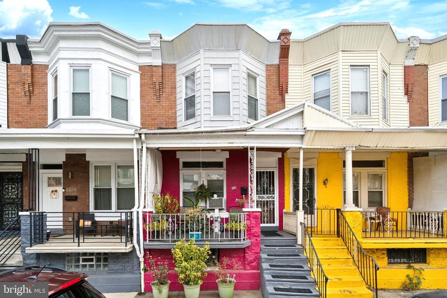 Spring is in the air! Welcome Home, to 5328 Upland St. Located on a quiet St. this 3 Bedroom, 1 Bath home is a peaceful retreat Central to Public Transportation, Parks, and the best amenities the City has to offer! Walking up, find a covered porch, full of plants and flowers loved by the current owner. Enter inside to the large living room, with hardwood style LVP throughout the first floor. The dining room is a great size, and opens into the living room,  perfect for larger entertaining. Through the dining room,  enter into the eat- in kitchen, newly updated with stainless steel appliances, backsplash, and fun LED lighting and wall sconces! Off of the kitchen sits a nice deck and lower patio, very private for entertaining Friends and Family! Heading downstairs sits another fantastic living area, finished with carpeting and great lighting, the basement is a fun area for an extra living space, office, or even another bedroom! On the upper floor you find the 3 main bedrooms, with ample window light, high ceilings, and beautiful colors creating a positive vibe and energy throughout the house! The bathroom upstairs is a good size, with bathtub/shower. Don't miss out on this lovely home that has been meticulously cared for by its current owners and in perfect condition for the next homeowner! Located two blocks from the trolley into CC, minutes to the regional rail line, PHL Airport, U Penn & Drexel Universities, and Center City! Be sure to move fast and schedule a tour of this beautiful home!