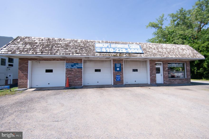 Rare owner/operator or investor opportunity to acquire a fully operational and long-standing auto repair business with real estate, ideally located on high-traffic US Route 50 — boasting an estimated 36,000 vehicles per day. This high-exposure site is home to “Hubcaps,” a trusted name in auto repair for over 50 years. Strategically located along a major corridor with excellent visibility and access
Well-maintained facility with 3 service bays, secure lot, and paved parking
Recent HVAC system and new well, public sewer – key mechanicals in place
Alarm system installed for added security
Ample parking and turnaround space for customers and fleet clients. Established, reputable operation with loyal repeat clientele. Fleet contracts in place providing stable, recurring revenue
Sale includes all equipment, and inventory needed to continue operations