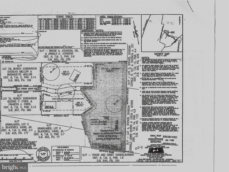 Exceptional hilltop ten acre lot off Earle Rd an area of large horse farms and big lots. It is at end of cul-de-sac. Lots of big trees, a seasonal pond, stream and meadows. Great level area at top of hill for homesite, close to center of lot. Nice mountain views. 15 mins to MARC train, 70 minutes to Dulles or the Beltway.