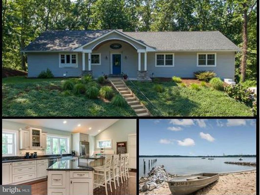 Motivated sellers have found home choice! Reconstructed 2007. Open floor plan- Great Room w/ Kitchen, Living, Dining. Sunroom. Gourmet kit w/ granite counters, high-end cabinets, propane stove, ss appliances, bev fridge, hdwd floors, cathedral ceiling, baths w/ granite, w/d on upper & lower levels, propane fireplace, lg patio w/ hot tub. Round Bay Beach Ammentities. OPEN SUN 8/21 1-3pm