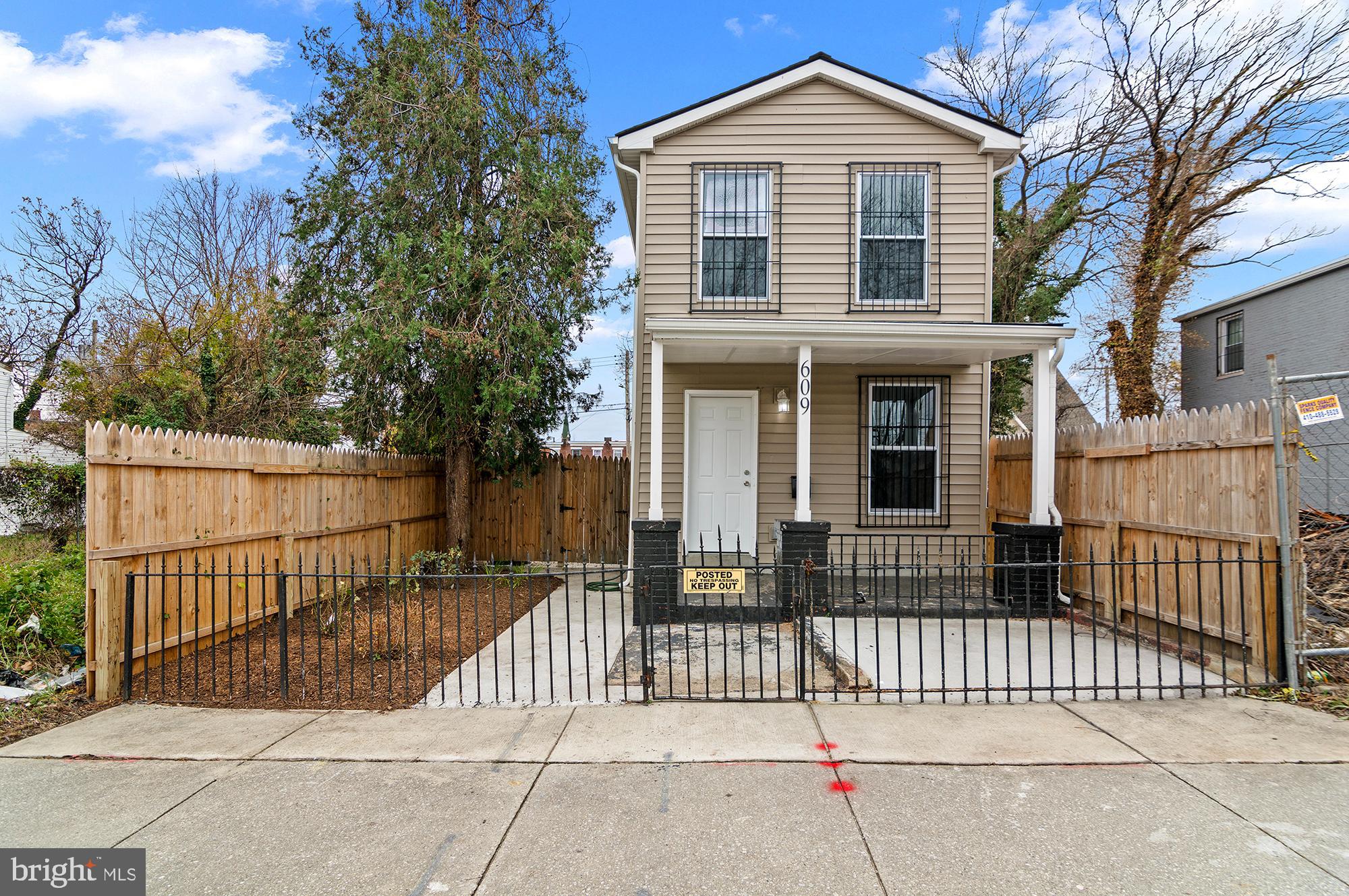 This fully renovated and meticulously rebuilt 3-bedroom, 2-bathroom detached home is perfectly located near Wyman Park Dell, offering walking trails, open spaces, a playground, and outdoor activities. The charming front porch opens into a spacious living room, which flows into a an updated kitchen, a step-down bedroom, and a full bathroom. From the main hallway, a door provides access to a paved backyard and a private 2-car driveway connected to the rear alley.
The upper floor features two additional bedrooms and a second full bathroom. Upgrades include new kitchen appliances, electrical and plumbing systems, flooring, HVAC, central air conditioning, and an architectural shingle roof. Conveniently located near Johns Hopkins University, Charles Village, the Baltimore Museum of Art, shopping, dining, and major highways, this home combines modern updates with a prime location.