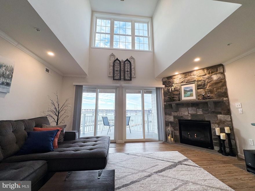 This property is coming soon! Newly built (2021) Riverfront Penthouse with amazing views of the Susquehanna River and Bridge. Sit and relax on the long balcony (including two outside storage rooms). Watch perfect sunsets, wildlife, fishing boats. There is much to see and do in this quiet niche of Perryville. This third-floor penthouse features high ceilings and two levels of living space. The main level offers a neutral gray toned kitchen with whirlpool stainless appliances and granite countertops, a living room with a gas fireplace and a walkout to the balcony with beautiful sights of the river. This first optional primary bedroom on this main level offers oversized walk-in closets, full bath, and another walkout to the balcony. This level is complete with a second bedroom, a second full bathroom and laundry. The top level includes a second entertainment/media loft and another optional oversized primary bedroom en-suite with extra closets and a full bath. Upgraded to a tankless gas water heater. A MUST SEE! 

You won't want to miss this beautiful water view for the best tranquil sunsets! The interior has been pristinely maintained and features hardwood floors and a cozy fireplace. You can launch your kayak or stand-up paddleboard right out front. A pool membership with beautifully upgraded bathrooms/showers is available at the neighboring marina as well as boat and other marine services. Having guests visit by boat? There is a town transient pier to the left. Enjoy paved walking trails that extend to the Perryville boat ramp. 5th Avenue Brewery recently opened within 1 minute walking distance and has great food and events!  The Perryville town property adjacent to this condo, features an amphitheater which hosts music throughout the warmer months. There is a community market event on the 1st Saturday of the month. Owens Landing is only a 10-minute ride from historic downtown Havre de Grace. The MARC train station connecting to Baltimore, BWI airport, and Washington D.C is less than 1 minute away.  Great Wolf Lodge indoor waterpark is less than 10 minutes away.