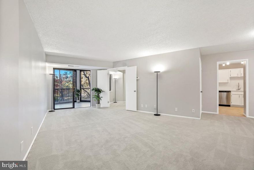 MOVE-IN READY AND WITH GARAGE PARKING SPACE! Welcome to 5902 Mount Eagle Drive, Unit #303 at Montebello, -- the area's premier "award-winning" luxury condominium!  •1-BEDROOM PLUS DEN (OR BR #2), w/1.5 BATHS. ***** PLUS, GARAGE PARKING SPACE CONVEYING, - A $35,000 TO $40,000 ADDED VALUE! ***** One Montebello's most versatile floor plans. Though per the tax record is recorded as 1-bedroom, this feels like a 2-BEDROOMS HOME. The den can easily be converted to a bedroom. •MOVE-IN-READY:  Including beautifully renovated kitchen and baths, upgraded flooring, stainless-steel-appliances, electrical, (including electrical outlets and lighting fixtures), tastefully painted and more!  •ENTRY FOYER: Bright and spacious w/large coat closet, plus walk-in storage closet. •LIVING ROOM: Plenty of wall space for optimal placement of sofa and entertainment center. •SUN/FLORIDA ROOM/SCREENED-PORCH: This is additional living space, extending from the living room. Nestled in treed/park-like setting. Perfect for pets and plants or just relaxing. •DINING ROOM: Easily accommodates table/seating for six or more, plus buffet and/or china cabinet. •KITCHEN: Including upgraded quartz countertops accented by subway tiled backsplash, deep/wide undermounted stainless steel sink w/goose-neck faucet fixture, upgraded serpentine lighting, flooring, and stainless-steel appliances. Very practical/functional layout w/plenty of workspace. •PRIMARY/MASTER BEDROOM: Exceptionally spacious w/plenty of room for king-size bed and sitting area. Features large/deep walk-in closet, plus an additional coat closet. •PRIMARY/MASTER BATH: Beautifully renovated! Features dressing area, including vanity w/upgraded quartz countertops, upgraded flooring, lighting and faucet fixtures. •DEN OR BEDROOM #2:  Ideal for guests, home office, or 2nd bedroom. •GUEST/HALF-BATH: Also beautifully renovated! Features vanity w/upgraded quartz countertops, upgraded flooring, lighting, and faucet fixtures. •LAUNDRY:  Washer and dryer in unit. PLUS, the building offers extra-large commercial washer/dryer for over-sized items. •HVAC AND UTILITIES: Semi-annual HVAC inspection included in condo fee. Hot and cold water also included, electricity billed separately with Dominion Energy, and both Verizon FIOS and Cox Cable available for internet, television, and landline phone.  •PARKING:  ***** GARAGE PARKING SPACE CONVEYS – A $35,000 - $40,000 ADDED VALUE! ***** (NOT all homes at Montebello offer garage parking.) Building 5902, Level B3, parking space #8. Plus, additional unassigned parking in the parking lot, and EV charging stations! •EXTRA-STORAGE: Building 5902, Level B1, Room 14. •METRO: Free shuttle included in condo fee or just a 10-minute walk to Metro! •ABOUT MONTEBELLO: The area's premier award-winning luxury condominium! A multi-generational community of about 2300 residents within the larger Alexandria-Washington metropolitan area. For this diverse community, Montebello offers numerous amenities, activities, and clubs for many varied interests. MONTEBELLO IS AN EXCEPTIONAL VALUE, IS WELL-MANAGED AND HAS NEVER HAD A SPECIAL ASSESSMENT!  A gated community of mostly 35-WOODED ACRES. Amenities include FREE SHUTTLE OR 10-MINUTE WALK TO METRO, including shuttle to major area shopping centers, EV charging stations, indoor/year-round salt-water swimming pool, outdoor swimming pool, fitness center, tennis courts, pickleball, basketball, walking/nature trails, picnic/grilling areas, playground, bowling alley, game room, hobby rooms, party rooms, on-site restaurant/cafe bar, convenience store w/dry-cleaning service, hair salon, and more! Beautiful grounds and common areas, pet-friendly w/dog park, on-site management, engineering, housekeeping, maintenance, and 24-hour gate and grounds patrol. NEW MONTEBELLO COMMUNITY CENTER NOW OPEN - A MUST-SEE ON YOUR VISIT!  PLEASE NOTE: Montebello is a non-smoking community.