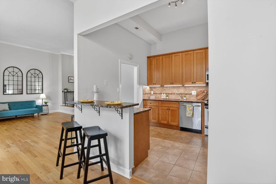 PRIME  central location in the heart of Silver Spring, with quick access to Metro, Shopping, Dining Out, Entertainment, Transportation, Georgia Ave, and 495!  Bright, spacious, and move-in ready—this beautifully updated spacious  2-bedroom, 2-bath condo on the third level offers comfort, style, and convenience. The home features numerous recent upgrades, including brand-new carpeting and ceiling fans in both bedrooms, a new HVAC system (2023), new washer and dryer (2022), stainless steel dishwasher (2022), and a newer stainless-steel refrigerator (2019).   
The updated kitchen shines with granite countertops and a stylish tile backsplash,  and 42" cabinets, perfect for both everyday living and entertaining . Cathedral ceilings elevate the expansive living and dining areas, while floor-to-ceiling windows fill the space with abundant natural light.   Step outside to a tiled  private balcony—ideal for relaxing or creating your own cozy garden retreat. The entire interior has been freshly repainted within the past two years, giving the home a clean, modern feel throughout.    Enjoy easy access to community amenities, including a recently renovated pool just across the courtyard and a fitness center with updated equipment. This well-maintained condo is truly turnkey and ready for you to call home.  Aprox.  3 blocks to Wheaton Metro for ease, plus 1 assigned parking spot and one unreserved spot.