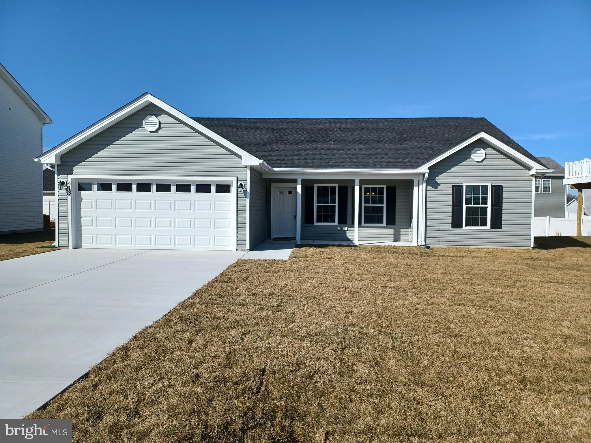 Buyer may select all of the exterior and interior finishes. Spacious open living concept ranch home. Energy efficient 2 X 6 walls. Large primary with tray ceiling, recessed lights and ceiling fan, walk in closet, primary bath with ceramic flooring, oversized seated tiled shower with glass doors. Kitchen features an Island, granite tops, stainless appliances, soft close cabinets and LVT flooring in the main common areas. Access from kitchen to a 10 X 12 deck with vinyl rails. Full unfinished basement with window and exterior access. Rough plumbed for a future full bath. Two car garage is fully dry-walled & insulated with garage door and openers. Compare our STANDARD FEATURES to other builders. Located in a family friendly community close to schools, shopping and commuter access. As with all new construction, Purchasers pay transfer taxes. Some photos may show options that are available but not standard in base pricing, consult agent if questions. September/October delivery. Builder is offering $5,000 in closing costs when using preferred lender plus up to $2,000 from Byron Reed, Integrity Mortgage.