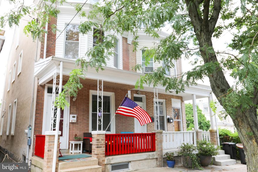 Enjoy your evenings on your front porch, or the privacy of your back yard space.  This beautiful 4 bedroom 2 bathroom air conditioned home on a tree-lined street is ready for you to make it your own.   Walk to main street, local parks and restaurants or hop on the bus or train and take a trip to the city.  The convenience is endless, and the house has been well maintained inside and out.  This house is move in ready, and a great spot to entertain, and move freely throughout.  Nice sized bedrooms, and basement that can be made into another room or living space.  The possibilities are endless, you're going to fall in love with this house.