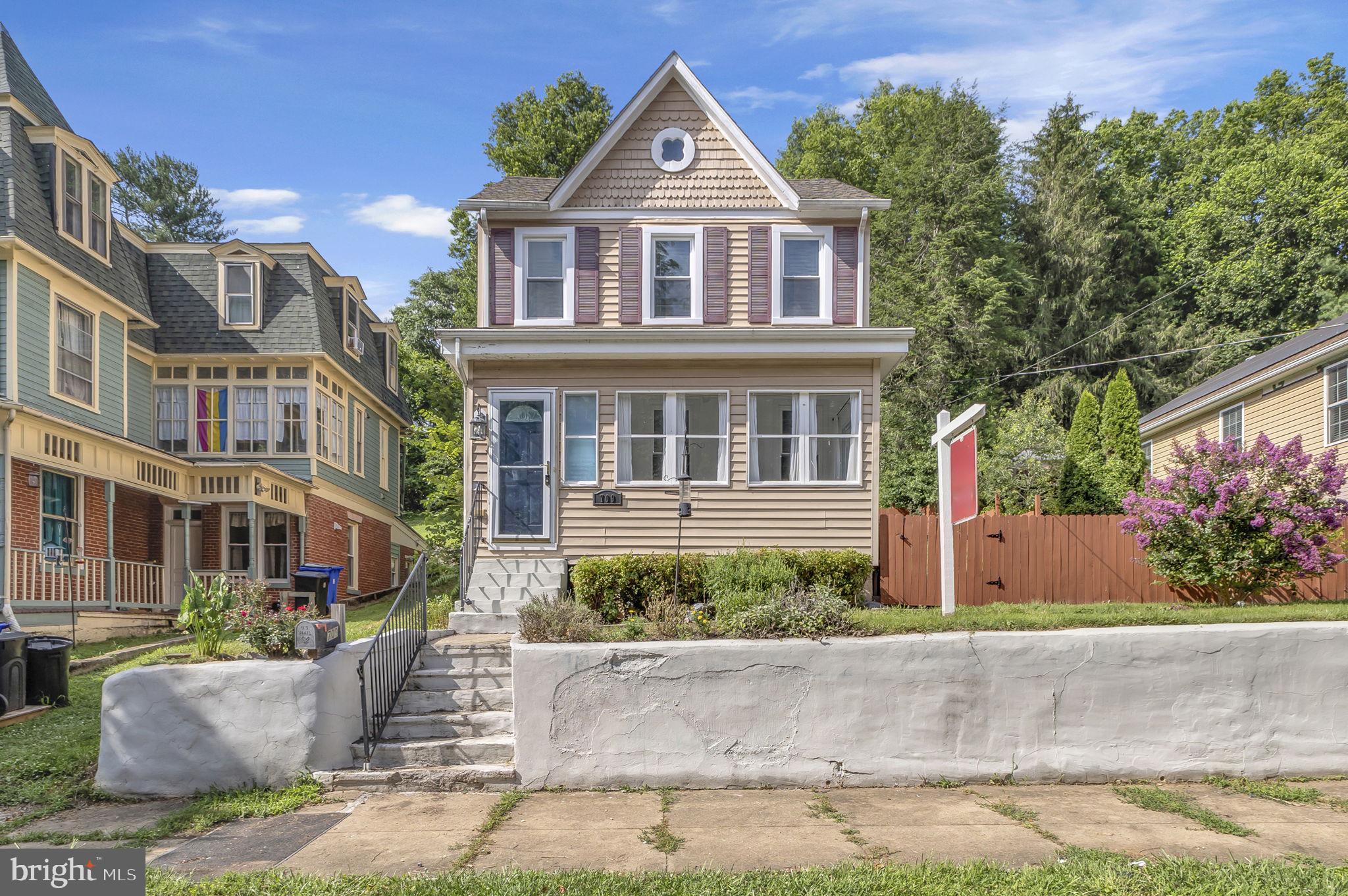 Charming 3-bedroom home close to downtown Brunswick, the MARC train, and C&O Canal trails! Enjoy eco-friendly native landscaping, a lush edible garden with figs, cherries, and more. Inside, you'll find hardwood floors, vintage charm, and modern updates throughout. The sunlit enclosed porch, updated baths, spacious kitchen, and main-level laundry add function and comfort. New HVAC (2019). A true gem at the edge of town—move right in!