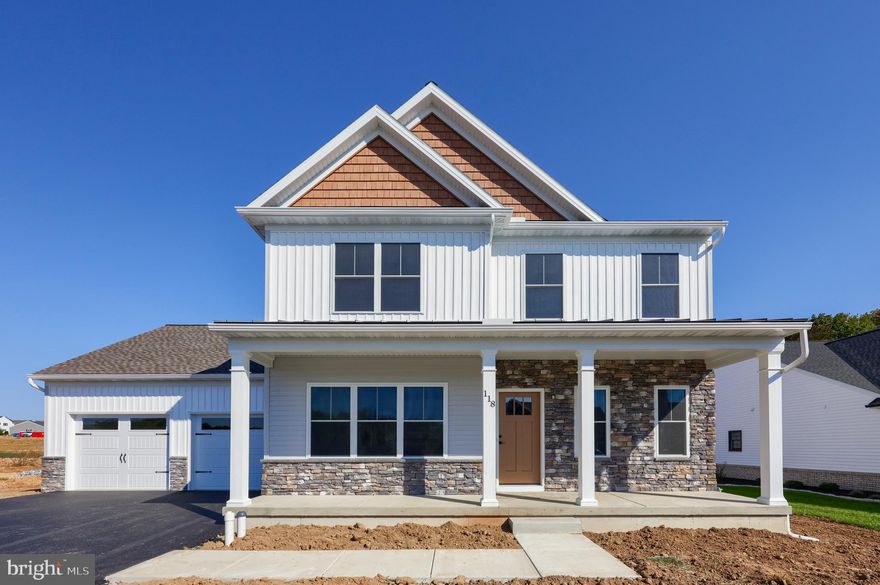 Penway Construction has this beautiful 4 bedroom, 2. 5 bath home, fully completed, in the new Phase of Stoneybrook.  The home has a gas fireplace, 9' ceilings on the first floor, vinyl plank flooring on the entire first floor, granite countertops, 2nd floor laundry . The house plans are under docs in Bright along with the HOA Docs.