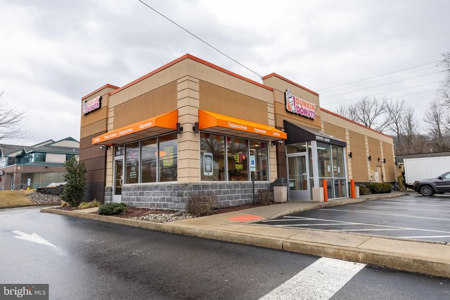 Excellent commercial opportunity to purchase a single tenant absolute NNN leased asset occupied by Dunkin Donuts since 2006. Tenant is in their 2nd renewal term, with 2 additional renewal terms through 2036. This property is situated on 20,410 square feet of land and contains approx. 2,640 square feet of net leasable area with drive-through. The Tenant has a land lease with Norfolk RR for a small portion of land in the rear allowing the ability for the drive thru on the property.  Located at 210 W. Lancaster Avenue in East Whiteland Township, this property sits right along a busy stretch of business Rt.30 in Malvern across from major retailers such as Giant Foods, Dollar Tree, Wine & Spirits, etc. This is a rare opportunity to acquire a stand along single tenant absolute NNN leased investment occupied by one of the most recognizable coffee brands in the world.

Since 1950, the number of Dunkin’ Donuts restaurants has increased to more than 12,000 worldwide, with locations in 45 countries. The company serves approximately 1.9 billion cups of hot and iced coffee every year, with standards for coffee excellence that are among the best in the industry. Over the long-term, the company plans to more than double its U.S. presence, which will put the total number of restaurants above 17,000.