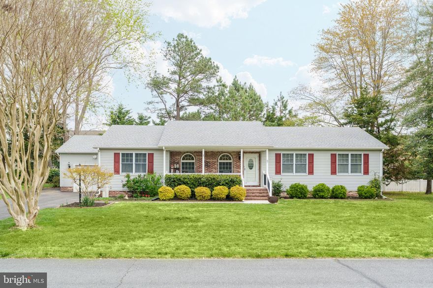 There’s no place like home! Pride of ownership shows in this 3-bedroom, 2-bath ranch tucked into the sought-after Denton Manor community, just 10 minutes from Holt’s Landing State Park and an easy bike ride to Bethany Beach, with quick access to Route 26, golf, dining, and shopping. Inside, a bright and spacious family room with vaulted ceilings and a stone propane fireplace flows into the eat-in kitchen featuring granite countertops, stainless steel appliances, pantry, and a convenient laundry closet. A separate dining room offers flexibility for a home office, while the recently updated all-season room with mini-split provides year-round enjoyment. The bedrooms are generously sized with ceiling fans throughout, including a comfortable primary suite with a walk-in closet and private bath featuring a jetted tub and walk-in shower, along with an updated hall bath (2022) with a beautifully tiled tub/shower. Outside, enjoy a welcoming front porch (2022) and a spacious rear deck with updated boards and rails (2021), plus numerous updates since 2016 including siding, gutters, crawl space encapsulation, shed, garage improvements, and more, offering peace of mind for years to come. Schedule your private showing today and come see all this home has to offer.
