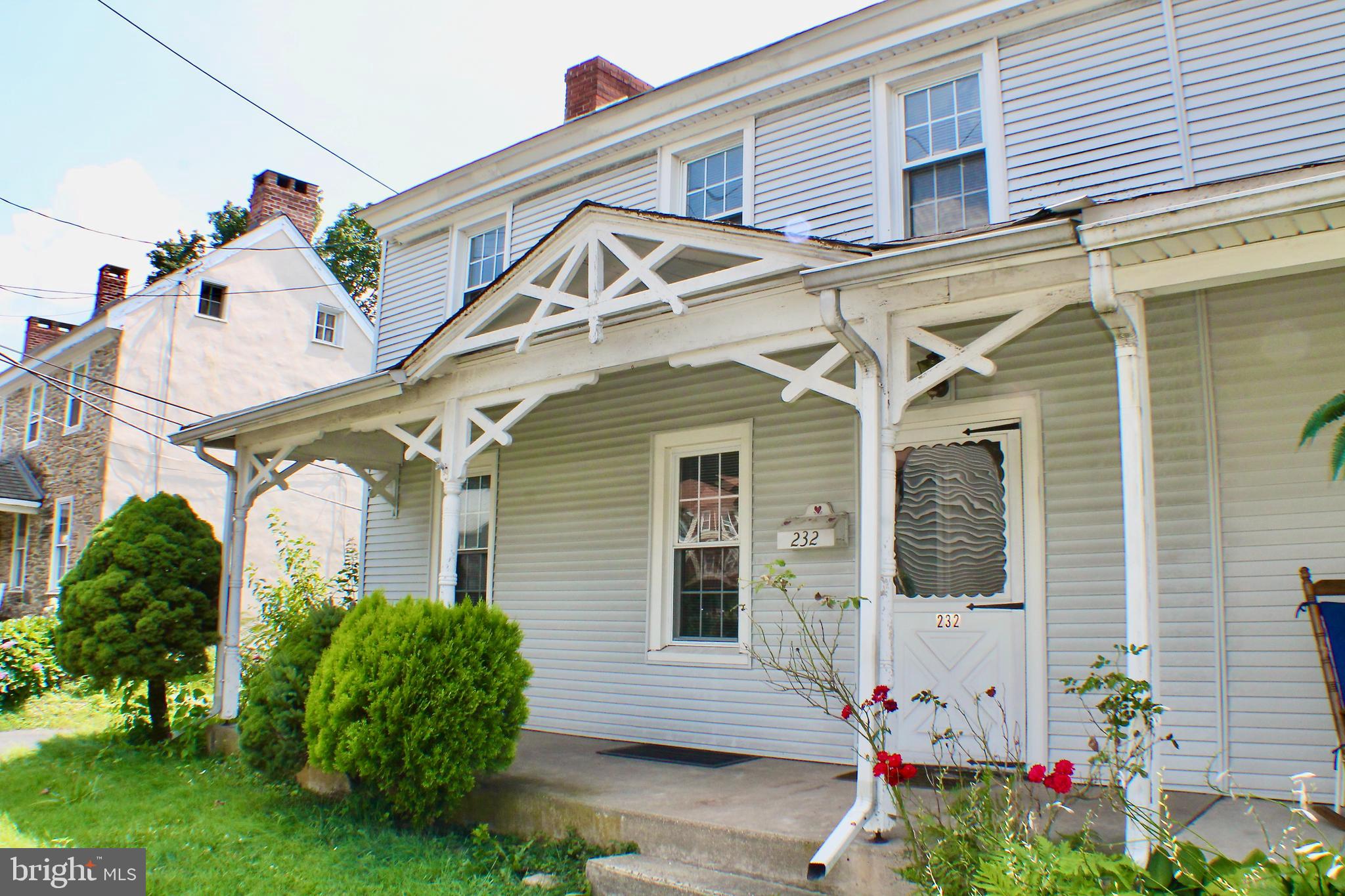 Don't miss out on the opportunity to live on Main Street in Hulemville Borough! This Charming Old Home is waiting for New Owners to Love! Walk up to the this covered porch and enter through the old door with a skeleton type key lock! Waiting inside offers a foyer area, large living room with a wood burning fireplace with a beautiful mantel, spacious dining room and a kitchen. Kitchen has a back door to the large deck and large windows for sunlight. Upstairs has two bedrooms and one full bathroom. The basement has the oil tank and oil burner and some extra space for storage. The backyard is ready for a new landscaping and a gravel lot is there to park your car. The possibilities are endless with this house! Bring all your HGTV ideas here and make this house your new home! This home is being sold as is, no repairs will be made. Conventional loans only.