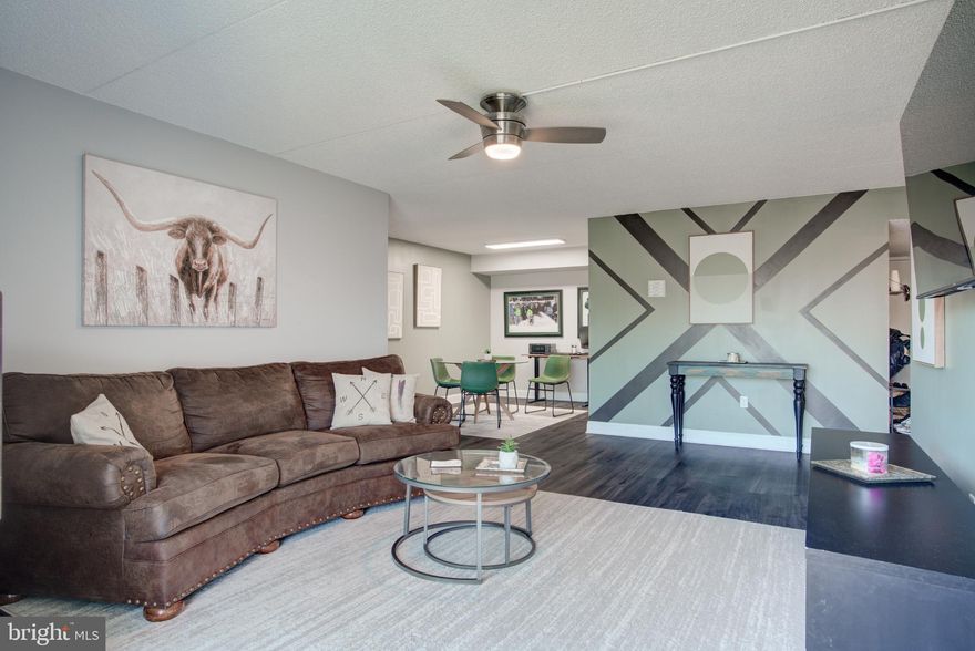 Welcome to Unit 6E, a stunning 2-bedroom, 2-bathroom condo nestled on the sixth floor of the highly sought after Crum Creek Valley community. Freshly painted and beautifully styled from top to bottom, this thoughtfully renovated condo offers modern upgrades, gorgeous natural light, and peaceful views of Crum Creek that make every day feel like a retreat. Perfectly located offering easy access to 476 and I-95 and just minutes from the vibrant towns of Swarthmore and Media, both brimming with charming shops, great restaurants, local trains to Philadelphia, farm markets and community events.  

Newly replaced wood floors greet you at the door and carry you seamlessly through the foyer, hallway, kitchen, living room, and dining area. The sun-drenched living room opens through sliding glass doors to your own private balcony, an ideal spot for morning coffee or winding down as the evening settles in.

The sleek, modern kitchen is designed to impress, with brand-new appliances, generous cabinetry, and a polished aesthetic that's as functional as it is beautiful. The primary bedroom is generous, featuring double closets and a fully renovated en-suite bathroom complete with a walk-in shower, stainless steel accents, and elegant sliding glass doors. The second bedroom is equally spacious and well appointed, with a large closet to keep everything in its place.

Rounding out this exceptional home are a new stacked washer and dryer, a front entry closet for easy organization, and a coveted indoor assigned parking spot, a rare find that buyers will truly appreciate. The building is secure and well-maintained, with a mail center and package area for added convenience.

Located in the award-winning Wallingford-Swarthmore School District, Crum Creek Valley holds Gold Star Community, a testament to the pride and care that defines this neighborhood. For just $580 per month, residents enjoy an impressive array of amenities including a sparkling outdoor pool, tennis court, snow removal, landscaping, and full exterior and common area maintenance.  Don't miss your chance to own this beautifully styled, move-in-ready gem in one of Wallingford's most beloved communities.