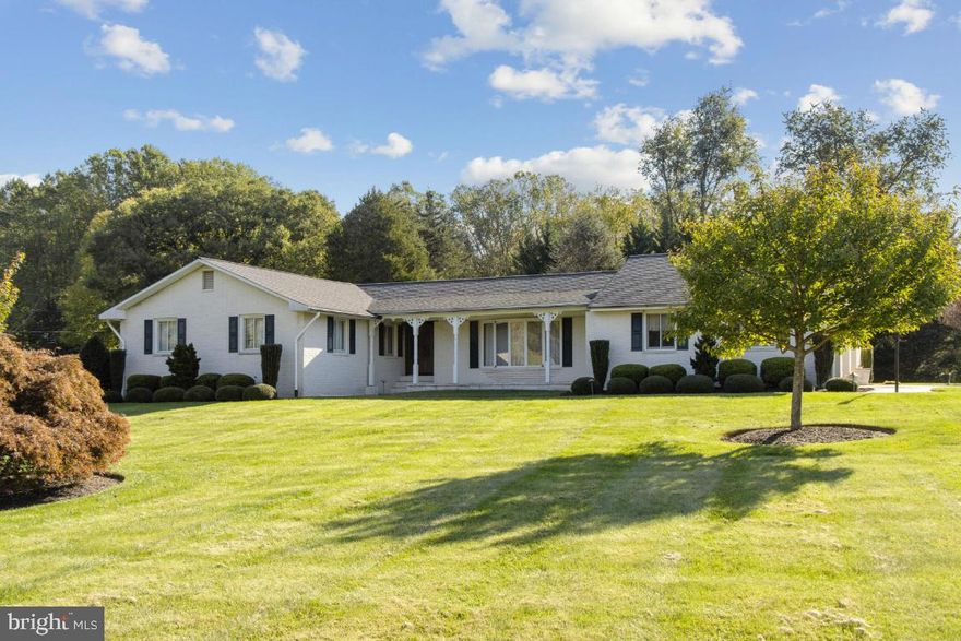 OPEN HOUSE CANCELED!! SELLER OFFERING $5K TOWARDS BUYER'S CLOSING COSTS AT SETTLEMENT WITH FULL PRICE OFFER! Magnificent one acre level lot, professionally landscaped, plus accent lighting, great schools, convenient to Routes 32, 70 & 99. Paver walkways lead you to the front door and to in-ground pool with newer black aluminum fencing,  newer pool cover, surrounded  by concrete patios and lush landscaping. Large storage shed with electric.  All brick rancher nestled in River Park Estates. The main level living area offers hardwood floors, living room with built-ins, separate dining room, family room or breakfast room with wood burning fireplace/woodstove that is open to the updated kitchen featuring granite counters, tiled backsplash, custom made cabinetry, ceramic tiled floor. The first floor laundry/mudroom is located between the garage and kitchen. The home includes 3 main level bedrooms and 2 full baths. The Primary suite offers an en-suite bath with double sinks and shower. The first floor hallway includes an updated full bath. The lower level is huge and includes a large open L-shaped recreation room/game area, with wet bar, pool table, third full bath, second wood burning fireplace. Plus a storage area with Bilco door exit to pool area. Other updates include a newer roof (approximately 5 yrs old)  & newer septic system (2019). See NEW VIRTUAL TOUR VIDEO & PHOTOS. Close to Historic Sykesville a Main St community with restaurants, shops & festivals. Head north on Rt 32 to Carroll County Sykesville/Eldersburg for shopping & restaurants. For relaxation Sykesville's Piney Run Park on 550 acres with it's nature center and 300 acre lake offering boating, fishing, hiking, basketball & tennis courts or visit the Hugg Thomas nature preserve's additional trails. Conveniently located near commuter Routes 32, 99 and 70. Come see this wonderful home and all it has to offer.