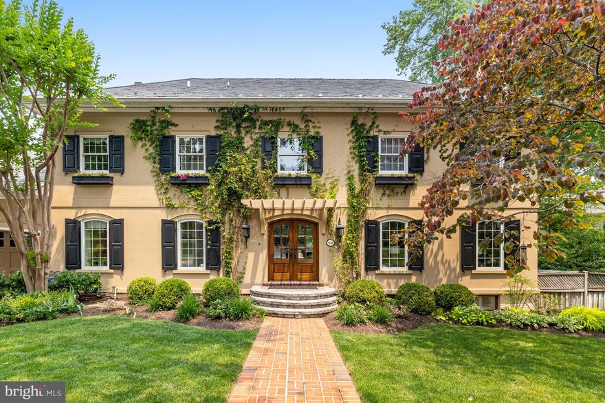 A magnificent 3-level French inspired colonial in the sought after Chesterbrook Woods, just one light to DC.  With 5 Bedrooms and 6 Full Bathrooms, hardwood floors throughout the main and upper levels, a private main level office, updated open Kitchen, and a heated pool, you will fall in love with everything this home has to offer!  The 2-story foyer greets you with an abundance of light.  The Living Room with Fireplace and Dining Room with wainscotting surround are both graciously sized and ideal for your next gathering.  The open Kitchen with white shaker cabinetry, stainless steel appliances, granite countertops, and an island flows seamlessly to the Breakfast area and Family Room.  Access through the sliding glass door the rear deck for grilling and relaxing or swimming in the magnificent backyard.  A functional and spacious Laundry Room features multiple built-ins for extra storage and organization, a sink, and direct access to the 2-car garage.  Work from home is a breeze in the large main level private Office with floor-to-ceiling built-ins and windows overlooking the front lawn.  Escape to the beautiful Primary Bedroom Suite with a walk-in closet, secondary closet, and a luxurious marble Bathroom complete with soaking tub, oversized steam shower, two sink vanities, separate water closet, and linen closet.  Each of the additional three Bedrooms up are generously sized and have their own Bathrooms.  The walk-out Lower Level has new LVP flooring, the fifth Bedroom, a Full Bath with shower and sauna, and a large Rec Room with custom built-in cabinetry throughout.  Professionally landscaped grounds, a beautiful heated swimming pool, a fully fenced backyard, flagstone patio, deck,  and gazebo make for a relaxing and private retreat right at home.  Main level 2-car Garage.  Ideally located near parks and hiking trails.  Only one stoplight to DC, close to the Chain Bridge and GW Parkway.  Minutes to DC, Arlington, and Tysons, and a quick drive to Reagan and Dulles airports. Chesterbrook ES, Longfellow MS, McLean HS. A must see! ***Offer Deadline on Monday, June 12 at 5:00pm.***