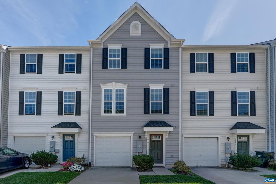 This fantastic 3 Bed, 2.5 Bath townhome with mountain views is now available in Riverwood! Enjoy a spacious primary suite with tray ceiling, brand new carpet, and laundry room on the bedroom level. The main living level boasts an open floor plan with granite in the kitchen and an oversized island, maple cabinets, gas stove and LVP flooring. Upgraded low maintenance composite decking has stairs (rare in this community) leading down to the fully fenced back yard and a stunning $7,000 bluestone patio! Terrace level garage access and a rough in for a future powder room offer convenience and potential, and the stained concrete floor is perfect for a home gym or game room. With off-street parking, HERS� rated energy efficiency, and convenient to the N29 corridor, NGIC, CHO, shopping, UVA and downtown Cville, don?t miss this move-in ready townhome!,Granite Counter,Maple Cabinets
