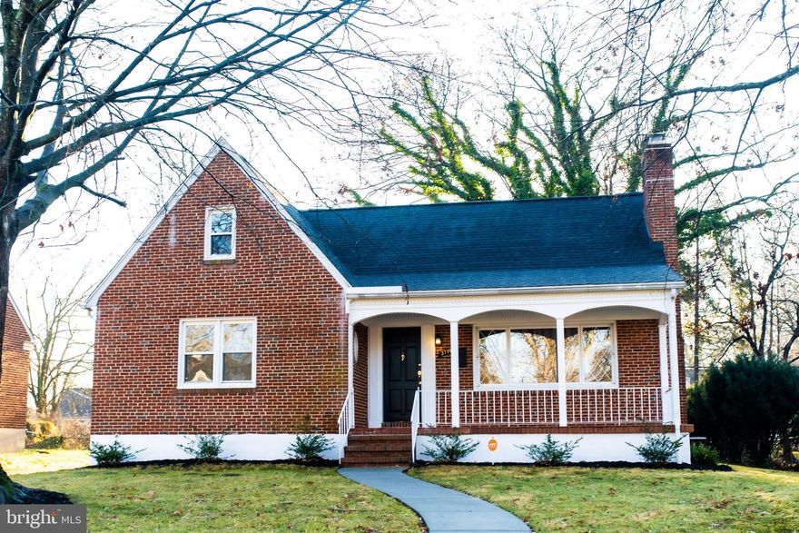 Schedule an appointment and don't miss your opportunity to view this immaculate 3BD/3FB ALL BRICK EXTERIOR CAPE COD in the original Lochearn neighborhood. THIS HOME BOASTS ORIGINAL GLEAMING HARDWOOD FLOORS THROUGHOUT, FULLY OPEN RENOVATED KITCHEN CHARMS WITH GRANITE COUNTERS, ALL MAJOR STAINLESS STEEL APPLIANCES, DOUBLE STAINLESS STEEL KITCHEN SINK, GARBAGE DISPOSER, WHITE WOOD CABINETS, REPLACEMENT WINDOWS, FRESHLY PAINTED REAR PORCH AWNING, LARGE SPACIOUS FRONT PORCH,  LARGE REAR DECK OFF KITCHEN LEADS TO LARGE REAR BACK YARD.  LOTS OF SPACE FOR ENTERTAINING, PLENTY OF ROOM FOR STORAGE, 200 AMP ELECTRIC PANEL, NEWER ROOF!