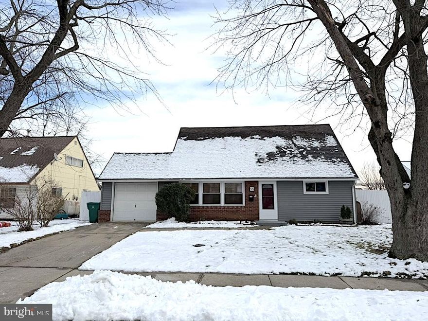 Welcome to this beautiful 4 bedroom home in the Indian Creek section of Levittown! As you walk inside, enjoy the open floor plan with tons of sun coming from the living room and kitchen. The dining area has convenient access to the garage, a ceiling fan and double windows with plantation shutters. The kitchen was just renovated and had a new built in oven and microwave installed. Also on the main floor is a full bathroom, also updated, with a tiled vanity and tub/shower. Either first floor bedroom could be ideal to use as an office, gym or playroom. Upstairs is fully carpeted and has two loft style bedrooms and a beautifully renovated full bathroom with glass stall shower, built in shelving and updated vanity and lighting. The large fenced-in backyard has a concrete patio and is a great space to share with friends and family! Conveniently located near I-95 for easy commuting and home to the Bristol Township School District! Call for a visit today!