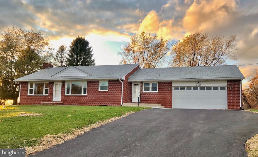 Beautiful 3 BR, 2 full BA all brick rancher home with an attached refinished 2 car garage. Kitchen/Dining area has granite countertops with new dishwasher and stainless steel sink. Refinished hardwood and vinyl flooring as well as new insulated windows and doors throughout. Main level also includes living room, 3 bedrooms, completely updated bathroom and mudroom/potential 2nd laundry room. Lower level features a refinished and updated family room (or potential in-law suite) with kitchenette, brick wood burning fireplace and full bath with laundry room. This one of a kind opportunity is a must see with a lovely country view!