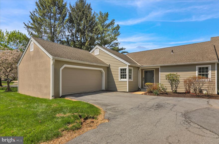 Nestled in the serene community of Wyomissing Meadows, this exquisite 2-bedroom, 2-bathroom residence has undergone a stunning renovation in 2025, set to elevate your living experience. The open floor plan seamlessly blends comfort and sophistication, featuring luxurious finishes throughout. Step inside to discover a new, gourmet kitchen adorned with upgraded countertops, a spacious island, and high-end appliances, including a 5 burner gas range, self-cleaning oven and built-in microwave.  Enjoy your breakfast at the spacious island, while the adjoining bright and cheerful dining room sets the stage for memorable gatherings. Relax in the inviting living space, complete with a cozy gas fireplace framed by a tasteful mantel, perfect for creating warm memories. The primary suite boasts a modern bathroom with a beautiful, tiled walk-in shower, ensuring a tranquil retreat. Enjoy the convenience of main-floor laundry and the attached 2-car garage for true, convenient one-floor living.  The home is enhanced by modern window treatments at the many windows and patio doors, creating an ambiance of refined comfort. Outside, the property features a charming enclosed porch, ideal for sipping morning coffee or unwinding in the evening.  Experience the ease of maintenance-free living with included services such as lawn care and snow removal, allowing you to focus on enjoying your new lifestyle. This home is not just a residence; it's a sanctuary where luxury meets everyday living.  Newer Roof, Siding and Windows.  Conveniently located close to major roadways, schools, hospital and doctor offices, restaurants and shopping,