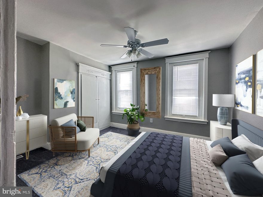 This lovely house located in the West Passyunk neighborhood of Philly has three bedrooms and one bathroom. The living room and dining room feature high hats, new laminate flooring, gray-painted walls, and white trim. Additionally, the second floor has new carpeting, and all the bedrooms are spacious with ceiling fans. The backyard is perfect for hosting BarBQs with friends and family, while the unfinished basement provides ample storage space and has a washer and dryer hook-up. Enjoy the convenience of living at 2348 Moore St, which is just a short walk to Septa bus stops 7 & 29. Don't miss out on this opportunity and schedule a showing today.
** The property does not come furnished.