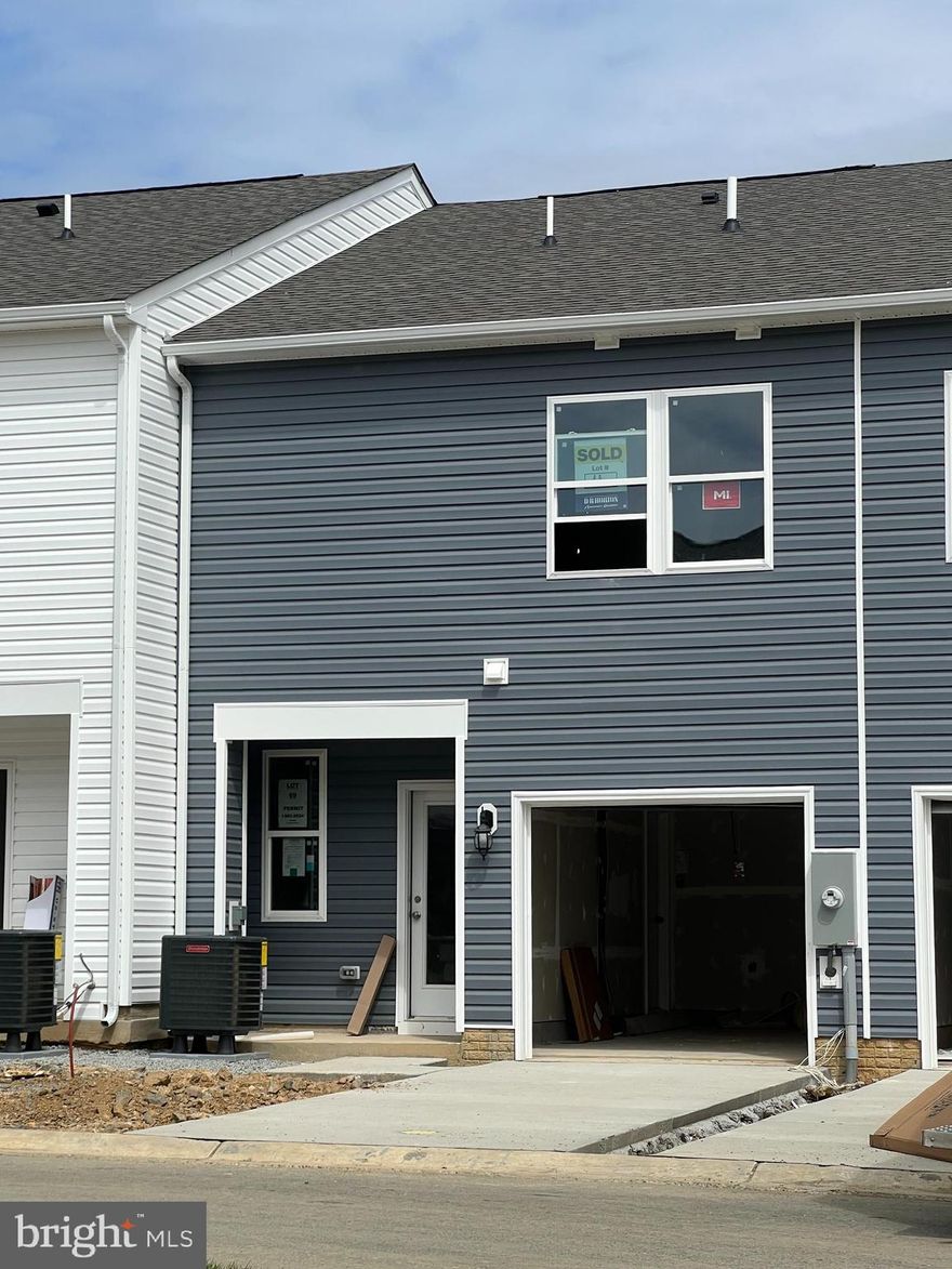 Available for Oct 1 move in
BRAND NEW 3 bed 2.5 bath townhome available for a quick move in! The main level features a large open layout kitchen and living room combo. The kitchen boasts stainless steel appliances, granite countertops, and easy to clean LVP flooring. The main level also contains a single car garage and half bath. Upstairs contains the 3 bedrooms and conveniently placed laundry room. The large primary bedroom has a generously sized walk in closet for all of your storage needs. Located right off rt 11 you'll have easy access to rt37 and I-81, both are just a few minutes away. High speed internet is available in this community - ideal for working from home or gaming/streaming. HOA takes care of lawn maintenance. The communities amenities include a soccer field, tot lot, gas grills, and a dog park!