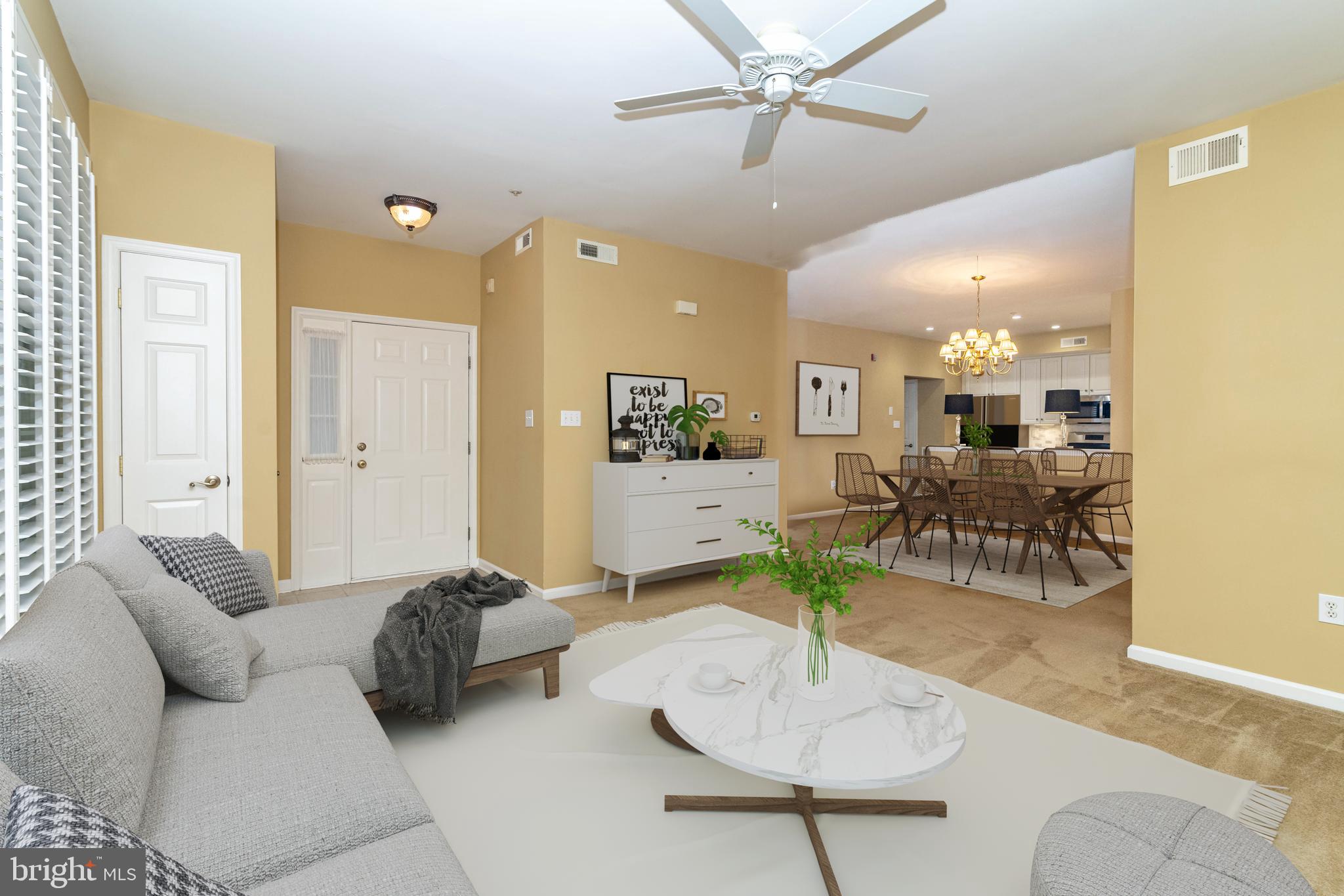 Virtual tour available! Easy living awaits in the desirable Golf View Estates of Springfield, a sought-after 55+ community. This Overbrook model offers the convenience of one-floor living with spacious rooms throughout. The generous living room is filled with natural sunlight and features plantation shutters, wall-to-wall carpeting, and a slider that opens to a private patio. The dining room flows seamlessly into an updated eat-in kitchen with granite counters, stainless steel appliances, and a tile backsplash. Just off the kitchen is a laundry and mudroom with access to the mechanicals closet and the attached one-car garage. The primary suite is located just beyond the dining room and includes wall-to-wall carpeting, a generous walk-in closet, and an en-suite bath with an updated, walk-in shower stall. A flexible second room offers options for a bedroom, office, or hobby space, and a convenient hall bath completes the layout. Additional amenities include a 1 car garage, and driveway parking for 2 cars with recent updates of a newer roof (approximately 2021) and replacement of the furnace’s interior components. With easy access to the Springfield Mall, Baltimore Pike shopping, Route 320, and the Blue Route/476, this home offers both comfort and convenience. Move in, unpack, and enjoy just in time for the fall season.