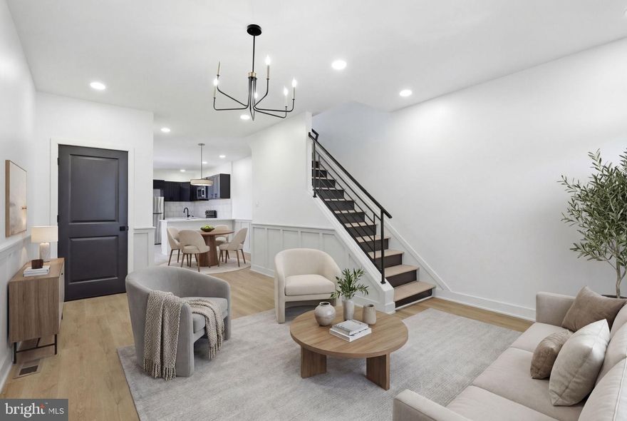 LOCATION LOCATION LOCATION! Welcome to 5430 Addison Street, is not a cookie cutter rehab and move-in ready home offering 4 bedrooms, 2 full bathrooms, 1 half bathroom, and approximately 1,750 square feet of thoughtfully designed living space. Situated on a well-kept block with a charming front porch and abundant street parking, this home offers the perfect blend of comfort, style, and convenience. Inside, you’ll find a bright open-concept main level filled with natural light, featuring a spacious living and dining area, modern kitchen, and convenient powder room for your guests. Upstairs offers generous bedrooms, updated full baths, and ample closet space. The finished basement with an additional bedroom provides flexible space for guests, entertaining, or a home office. Gut renovated and upgrades include new roof, siding, electric, plumbing, windows, 2 panel doors, HVAC, high end LVP floors, and all appliances. Conveniently located on the border of Cobbs Creek and University City, Malcolm X Memorial Park, University City, and Penn Medicine, and near public transportation  this property combines modern updates, space, and location in one exceptional opportunity.