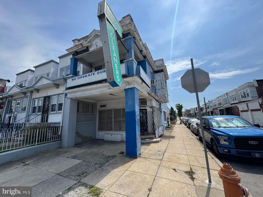 FIrst floor used to be a dry cleaning business. upstairs was a true 2 bedroom 1 bath apartment. Property is in need of renovation. This is an as-is sale. As-is where is. the property will not be cleaned out.
