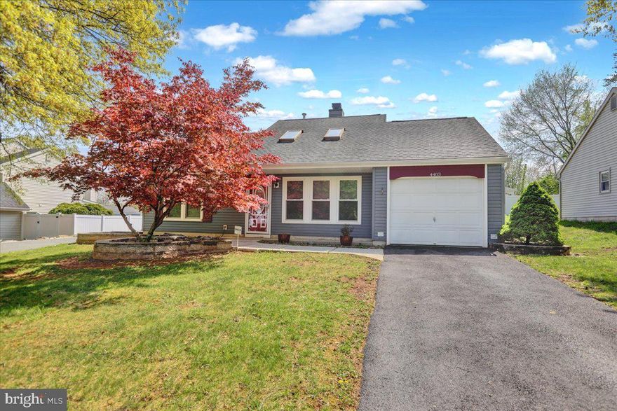 Welcome home to 4403 Sylvan Drive, nestled in the highly sought-after Exeter Township School District. This charming ranch offers the ease of one-floor living with two spacious bedrooms, and a full bath. The living room is filled with natural light from the skylights and offers a cozy wood burning fireplace, and vaulted ceilings. Step into the eat in kitchen, featuring a sliding glass door leading to the backyard, allowing in more natural light.  The attached garage provides secure parking for your vehicle and extra storage. Situated just minutes from shopping, dining, and major highways, this home combines comfort, simplicity, and accessibility! Don't miss the  opportunity to make it your own!