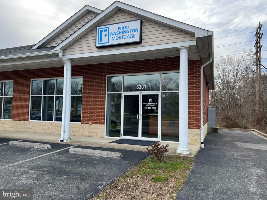 Great office space on Old Leonardtown Rd in Hughesville.  Good traffic but not too much.  End unit of office strip center with insurance, real estate agency and county office.  Lots of parking