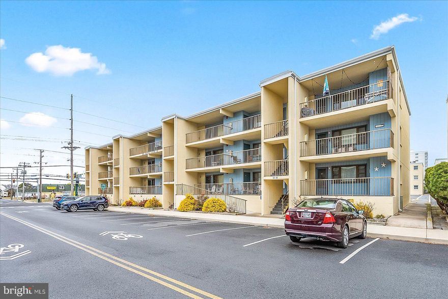 Beautiful 2 bedroom and 2 bathroom Ocean block condo, steps to the beach w/ a peak of the bay!   Unit is fully furnished with beautiful furnishings . The building roof and all windows recently replaced.  The unit flooring was replaced with beautiful tile.  Dishwasher and refrigerator were replaced.  Large private balcony can hold great family gathering.  The owner 2 private parking spaces are in the back of the building.  Free public parking spots are in the front.  Reserve study has been completed and CABLE is included in the low condo fee.  The unit can be used for personal leisure and make an excellent RENTAL.  The unit estimated potential rental income is $17K to 26K annually. Walk to all of the Restaurants, Grocery Stores, Miniature Golf & Nightlife activities.  You’re directly across from OC’s famous North Side Park! Playground, Outdoor Ball Park, Indoor Basketball Court & a long Walking Pier for crabbing.  Every weekend in August there’s Sunday's In The Park W/Fireworks, Free Outdoor Concerts & the town’s large display of Fireworks Over 4th Of July!  Easy to show!  One year home warranty is offered to the buyer! Listing Agent Has Rental Projection Report From Vacasa.