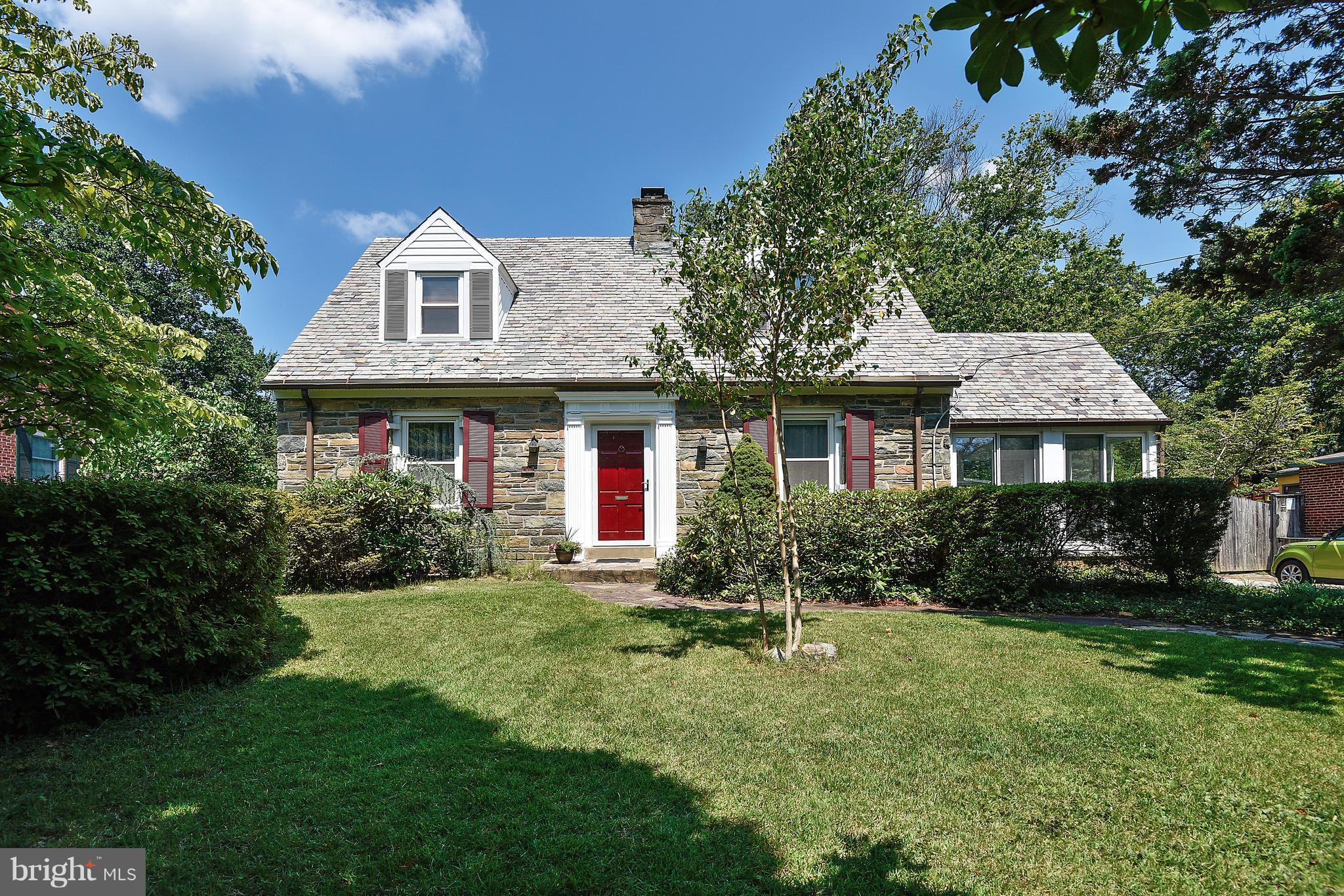 Well maintained stone and brick Colonial on generous private lot. Traditional floor plan w/hardwood floors, replacement windows, 2 fireplaces, 3 bedrooms up, 3 full BAs, updated KIT, breakfast room overlooking yard & sunroom. LL Family Rm + ample storage! Must see backyard oasis! Deck, patio, wisteria-draped pergola, pond/waterfall, gardens & 20'x10' custom studio. Walk to schools, parks, shops.