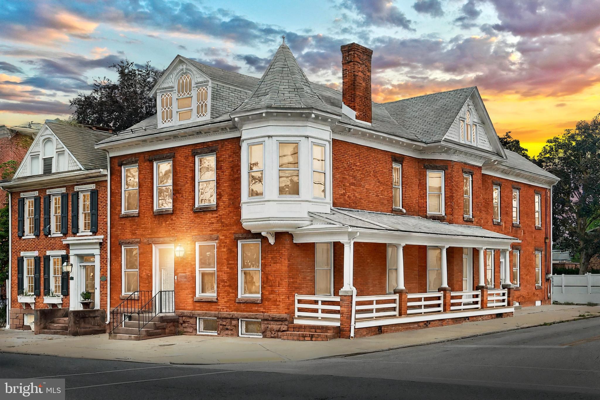 Large, all brick, mixed-use building in Downtown Hanover! Currently set up as professional offices, this former sales office could easily be converted to a grand residence, multi family space, or a mixed use. This all brick beauty features all original woodwork and hardwood floors. The old world charm is a perfect setting for an in home office or formal residence. Great off street parking for 4!