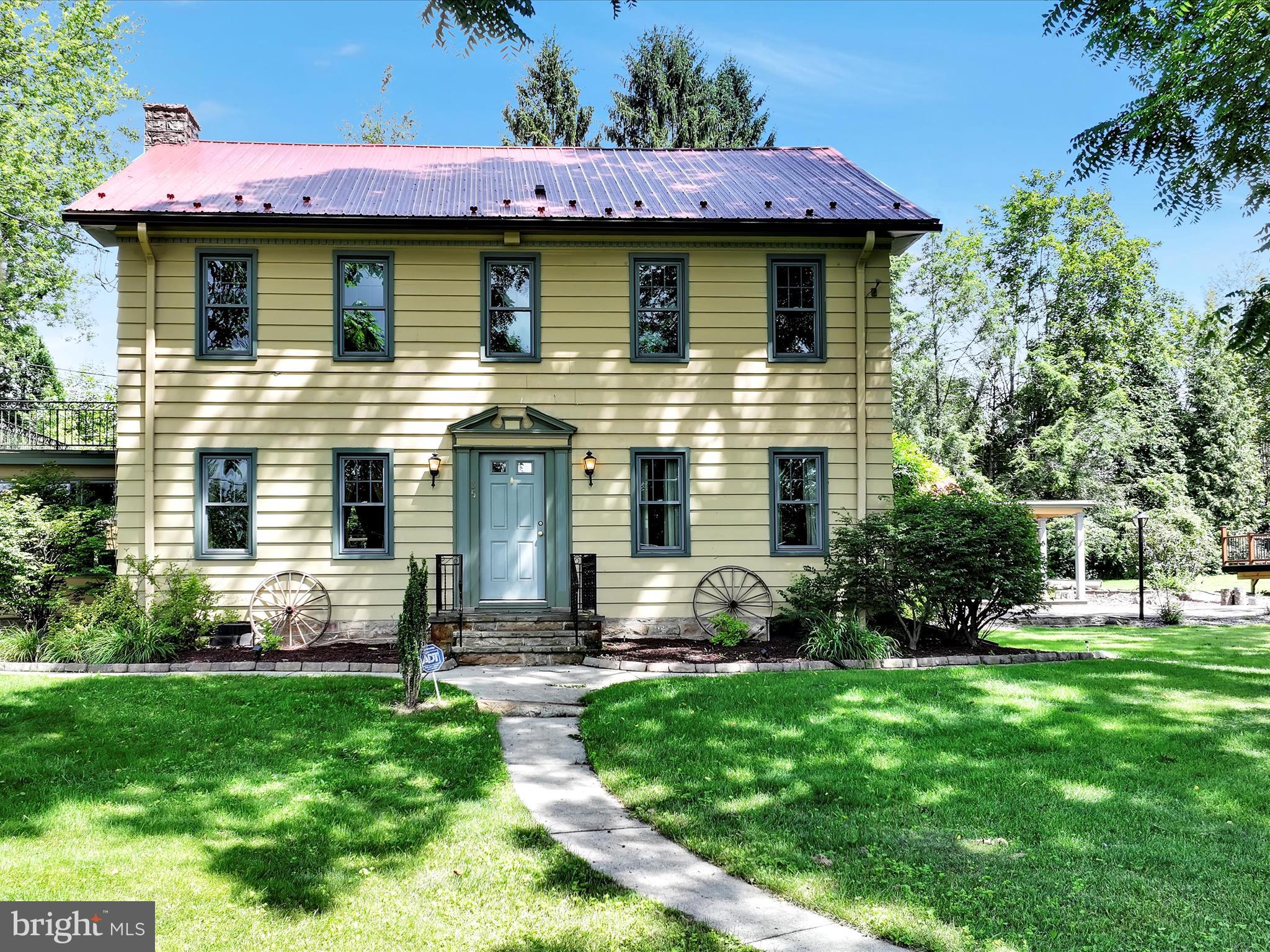 DON'T MISS A CHANCE TO OWN A PIECE OF HISTORY!!!
Step into history with this beautifully maintained circa 1834 Farmhouse, situated on a level 1.4-acre corner lot in the highly sought-after Tamaqua Area School District. The Historical provenance of the home and property date back to the earliest settlers of the Tamaqua area and the Keller's were Hometown's earliest settlers and at one time Hometown was known as Tamaqua Heights. This home was built by Benjamin Keller in 1834 and was occupied by his family until 1881 according to Louise Frederickson Fox a direct descendant of the Keller family and author or the publication "The Kellers, Hometown's Earliest Settlers" and will be available for viewing at the open houses.
This four-bedroom, one-and-a-half-bath home offers timeless character throughout. The main level features a spacious living room with a wood-burning fireplace, a functional kitchen and dining area, and a bright three-season room perfect for year-round enjoyment with balcony above.
Upstairs you'll find four generously sized bedrooms and a full bath, offering ample space for family or guests. Outdoor living is a highlight of this property, featuring an above-ground pool with a 360 sq ft deck, a sprawling 1,036 sq ft patio with beautifully landscaped grounds, an outdoor fireplace, and a covered patio area that leads to an oversized two-car detached garage.
Mature trees provide privacy and charm, creating a serene setting ideal for entertaining or relaxing. This unique property combines historic charm with modern comfort and is a rare opportunity in a desirable location. Floor plans, survey map, and additional property details are available.
Graduating students of the Tamaqua area school district may be eligible for a two year college degree tuition free through the generous Morgan foundation. Seller will consider including a 1 Year Cinch Home Warranty with acceptable offer.
Drive by's ok Shown strictly by appointment.