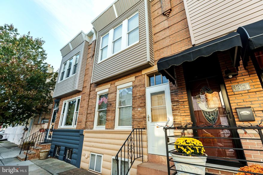Welcome to 1911 S Galloway St, a charming three-bedroom, one-bathroom home nestled on one of Pennsport's most picturesque blocks. This delightful property combines charm with modern comfort, boasting exceptional curb appeal and a layout designed to maximize light and space.

1st floor: Upon entering the first floor, you're greeted by a light-filled, spacious living room that seamlessly flows into a cozy dining area, ideal for both relaxation and entertaining. The eat-in kitchen is convenient. Just beyond the kitchen is a generous-sized backyard, offering an outdoor retreat perfect for relaxation and gatherings.

2nd floor: Ascending the straight stairs to the second floor, you'll find a collection of thoughtfully designed spaces. The sizeable front bedroom is distinguished by a wall of windows that invite an abundance of natural light, complemented by ample closet space. The oversized middle bedroom is perfect for various uses, offering expansive closet space and versatility. A full bath is adorned with tile surround, a soaking tub, and a designer vanity. The generous rear bedroom, with east and south-facing windows, is bathed in natural light, creating a warm and inviting ambiance.

Basement: The basement offers a clean and neat space with soaring ceilings that enhance the sense of space. Natural light makes the area feel open and welcoming, and upgraded plumbing and mechanicals ensure comfort and efficiency. Additionally, the basement houses a convenient washer and dryer.

1911 S Galloway St is a welcoming home where light, space, and thoughtful design come together to create an exceptional living environment. Whether entertaining guests or enjoying a quiet evening at home, this property offers the perfect backdrop for all of life's moments. Ideally located just minutes from major highways and Philadelphia’s sports complexes, this home offers unparalleled convenience. Enjoy walkable access to local parks, restaurants, bars, Acme, Target, and more. Experience the perfect blend of comfort, convenience, and vibrant city living—Pennsport truly has it all.