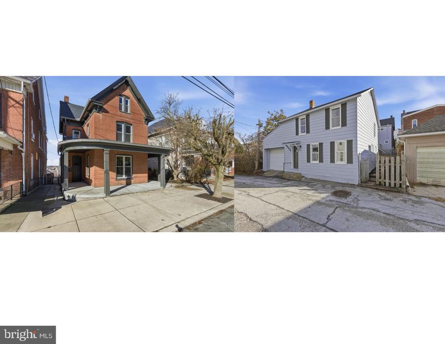 Welcome to 305 and 305 1/2 W Broadway — a rare Red Lion gem!
Discover two completely renovated, maintenance-free home on one lot in the heart of downtown Red Lion. Whether you’re dreaming of offsetting your mortgage, creating in-law quarters, or adding a high-demand rental to your portfolio, this property opens the door to possibilities.
Step onto the sweeping wrap-around porch of the main residence and into a home that blends historic character with modern ease. Sunlight pours through grand windows onto beautifully refinished hardwood floors throughout, setting the tone for gracious everyday living. The spacious kitchen is a showstopper — quartz countertops, custom tile backsplash, new stainless appliances, and plenty of room to create and gather. A generous mudroom/laundry area keeps life organized in style.
Upstairs you’ll find three comfortable bedrooms, two elegantly updated bathrooms, and a finished third floor that makes the perfect hideaway—office, studio, play space, or guest suite. When warmer days arrive, the deck becomes your outdoor entertaining hub!
The second residence is its own standout — also fully renovated and designed with open living in mind. Featuring a sleek custom kitchen with stainless appliances and tile backsplash, two cozy bedrooms, hardwood flooring, and its own outdoor patio plus a garage! It’s a renter’s dream or an ideal extended-family haven.
Both homes feature separate meters, so tenants handle their own utilities. The heavy lifting has already been done — all that’s left is to move in and enjoy.
Located a short walk to Franklin Social and all that Red Lion has to offer, this property delivers convenience, flexibility, and value in one package.
Whether you're seeking rental income, multi-generational living, or simply a place that fits everyone and everything — 305 W Broadway checks all the boxes. Schedule your showing today!