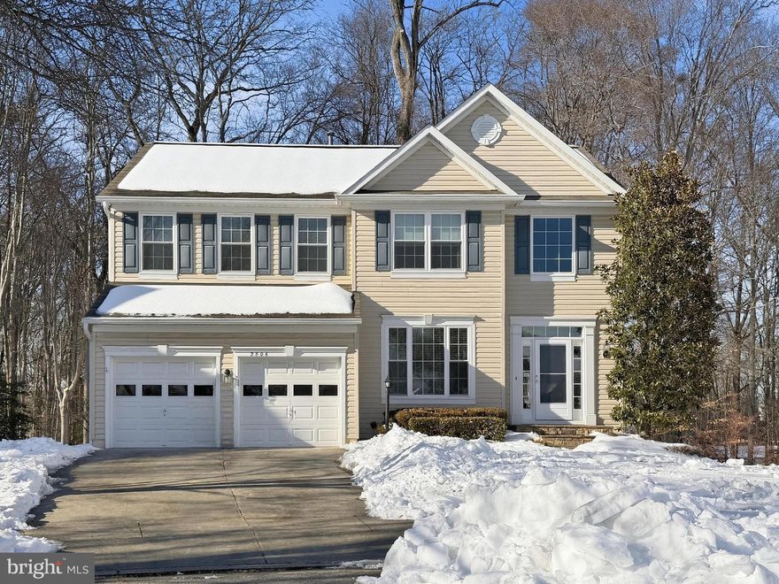 Welcome to 2806 Erna Court, a well-maintained colonial tucked away on a quiet cul-de-sac in the highly sought-after Chapman Farm community of Crofton. This spacious home offers a classic layout with generous room sizes, great natural light, and a floor plan designed for comfortable everyday living and entertaining.  Recent improvements include major system updates such as, windows, roof, HVAC, and water heater, providing peace of mind for the next owner. The home offers a strong foundation and presents an excellent opportunity to personalize cosmetic finishes to your taste. The lower level provides additional finished living space and includes a full bath, making it ideal for a recreation room, home gym, or guest space. Outdoors, enjoy a new maintenance free deck and a large backyard backing to woods, perfect for entertaining, play, or relaxing. The garage has ample storage and garage door openers. Ideally located in the Crofton school district, close to shopping and dining at Waugh Chapel Towne Centre, and with convenient access to Route 3, I-97, and Route 50 for easy commuting to Annapolis, Baltimore, and Washington, D.C. This home offers the perfect blend of location, comfort, and value. Don’t miss the opportunity to make 2806 Erna Court your next home in one of Crofton’s most sought-after neighborhoods.