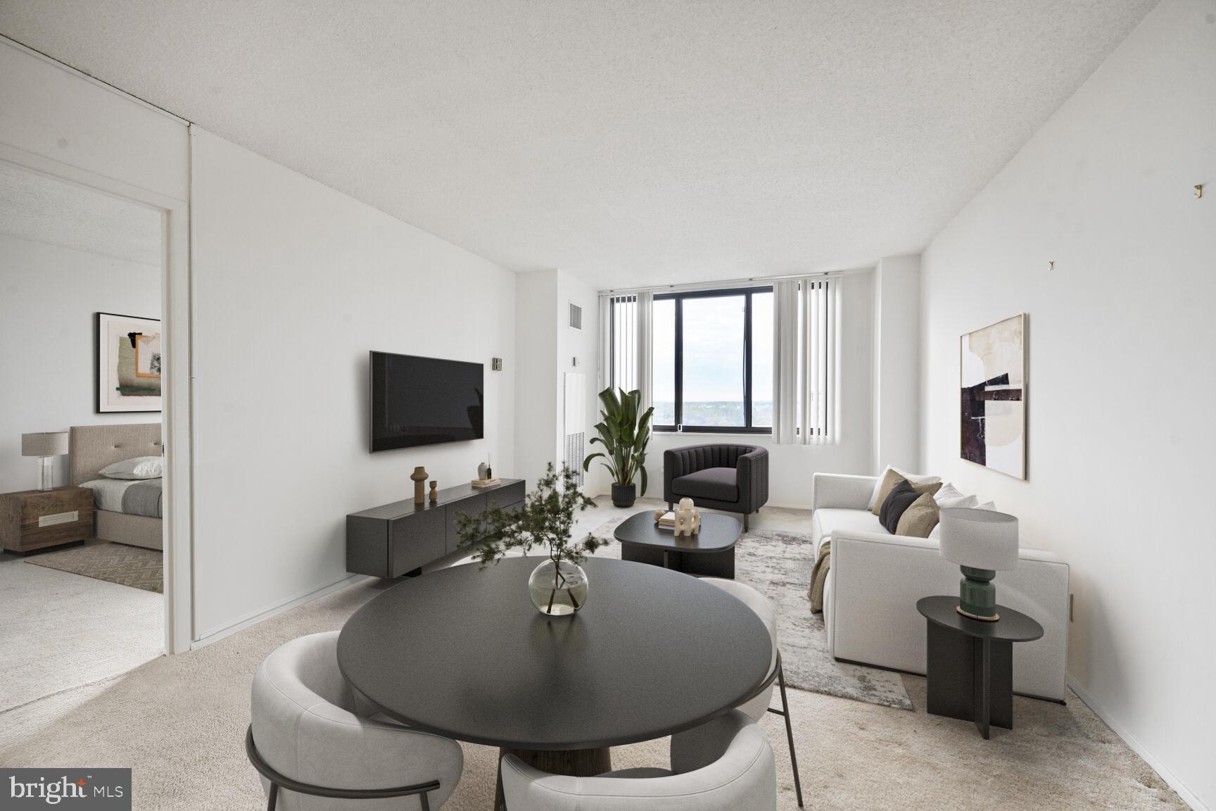 Top-Floor Living with Full-Service Amenities at The Promenade. Welcome to 5225 Pooks Hill Rd #1814N, a bright and airy 1-bedroom, 1-bath co-op perched on the 18th (top) floor of The Promenade’s North Tower. Enjoy sweeping east-facing views that welcome the morning sun—perfect for early risers and lovers of natural light. With 630 square feet of comfortable living space and a dedicated parking spot, this home combines peaceful privacy with everyday convenience.
Live like you’re on vacation with an unmatched lineup of resort-style amenities: a fitness center, indoor and outdoor pools, sauna, tennis and pickleball courts, and lush common grounds. On-site perks include a market with deli and beer/wine, Chef Tony’s restaurant and bar, dry cleaner, tailor, shoe repair, hair salon and spa, medical and dental offices, valet and package services, car wash station, EV charging, and more. There’s even a travel agency, ATM, bike storage, library, and meeting rooms—everything you need, right at your doorstep.
The monthly co-op fee covers nearly everything—including utilities, cable, and taxes—making life at The Promenade both low-maintenance and cost-effective.
Ideally located near 495, Rockville Pike, and Pike & Rose, with Ride-On bus service to the Metro at your front door, this is full-service living at its most connected and convenient.