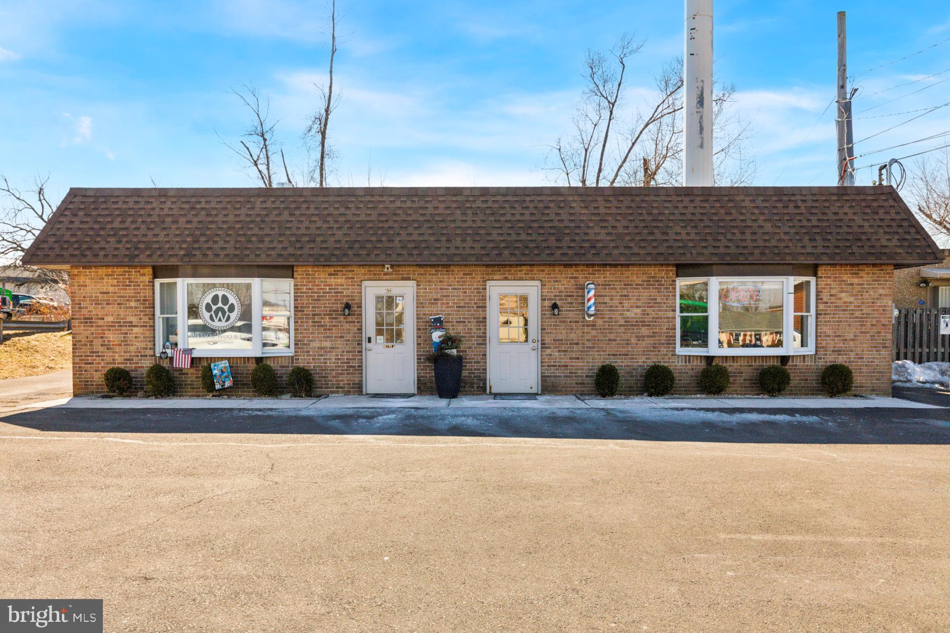Beautiful Commercial Property with mixed use possibilities in desirable Maple Glen in Upper Dublin Township. First time offered on the open market in decades by original owners. Property has been meticulously maintained by the current owner inside and out. The structure is divided into two separate spaces. There is a long time barber shop business in operation for over 40+ years. Adjacent is a full service pet grooming salon, long time business, residing for almost 5 full years now. Both tenants with leases in place with current owner. There is ample parking out front of the premises. Estimated at 25-35 parking spaces on paved lot. Located in the heart of Maple Glen with great visibility on busily traveled road. Professional photo's will be available soon. Any questions please reach out to the listing agent.