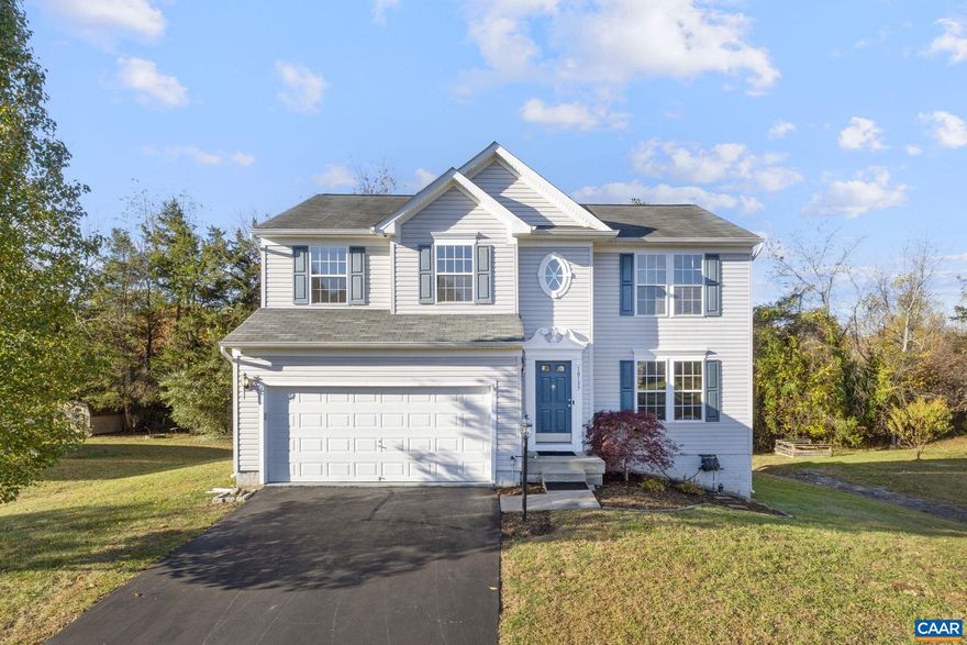 Welcome to 10137 Spring Drive, a pristine Colonial in the sought-after Gordonsville Gates community. This beautifully maintained 4-bedroom, 2.5-bath home offers over 3,100 sq ft, including a full unfinished walk-out basement ready for expansion. Situated on a private lot, the home has been freshly painted inside and features gleaming hardwood floors and a cozy gas fireplace. The open kitchen showcases granite countertops, maple cabinetry, new light fixtures, and a breakfast bar perfect for casual dining. Upstairs, the spacious primary suite impresses with a large walk-in closet and ensuite bath. Outdoor living shines on the custom TREX deck with canopy, overlooking the nearly level yard with a storage shed. The attached two-car garage offers expanded storage and convenience. Ideally located just minutes from downtown Gordonsville and a short drive to Charlottesville, this move-in-ready home blends comfort, privacy, and modern charm in one perfect package.,Cherry Cabinets,Granite Counter